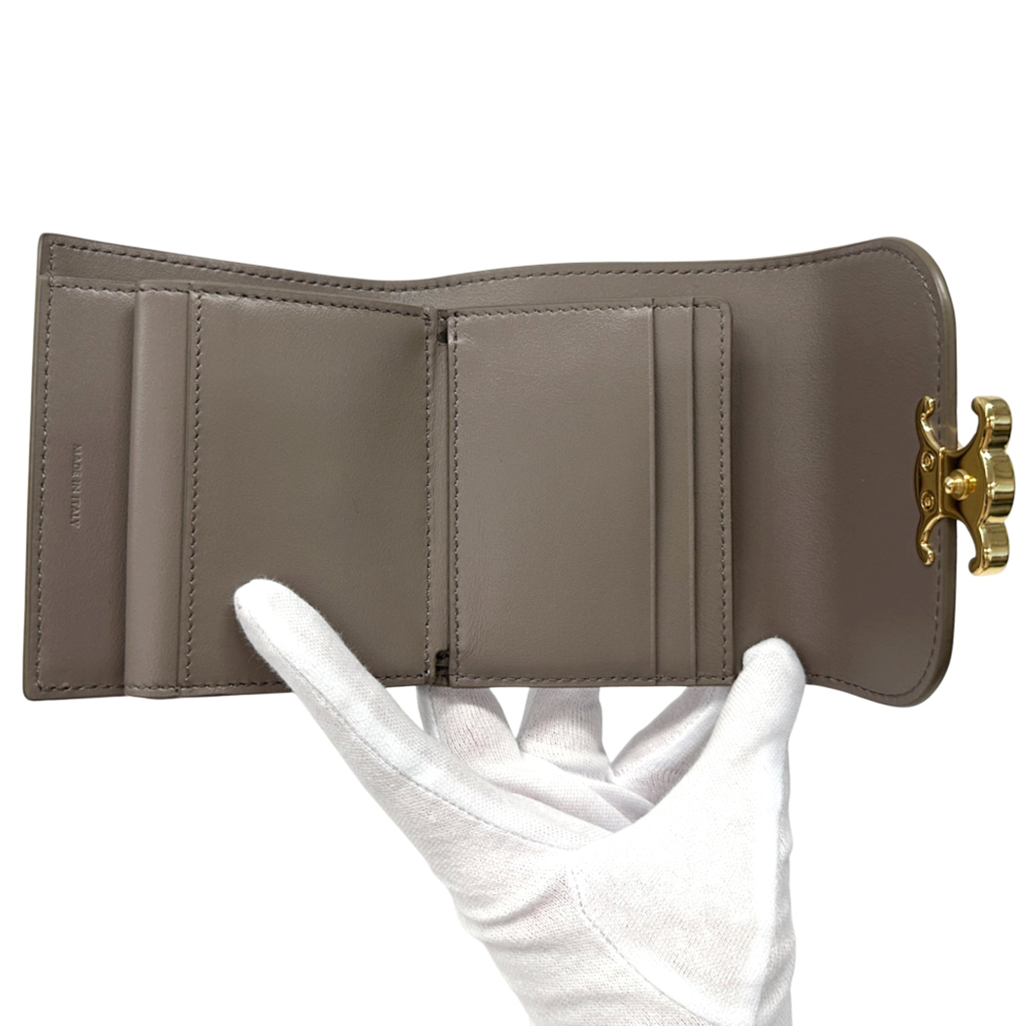 Celine Gray Leather Wallet (Bi-Fold) (Pre-Owned)