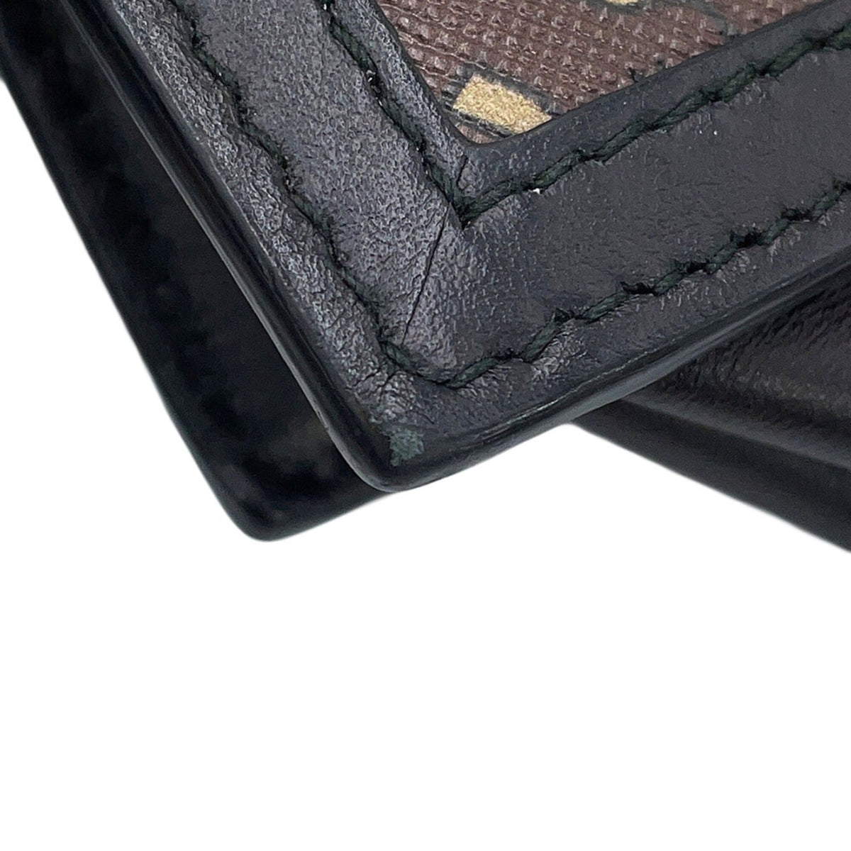 Burberry Black Brown Multi-Color Pvc Leather Handbag Shoulder Bag (Pre-Owned)