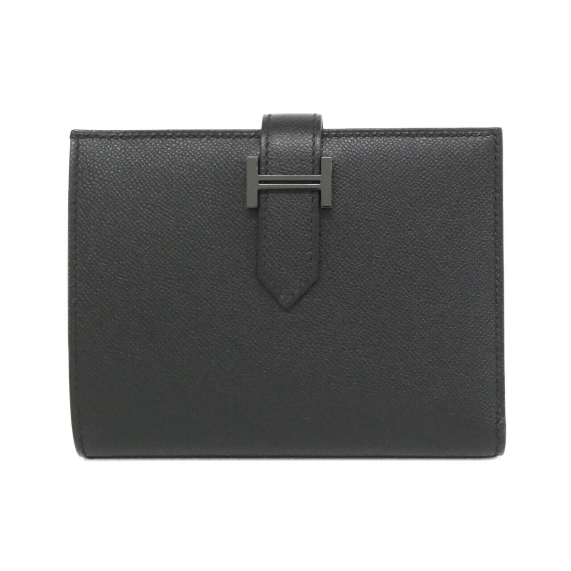 Hermes Bearn Black Wallet (Bi-Fold) (Pre-Owned)