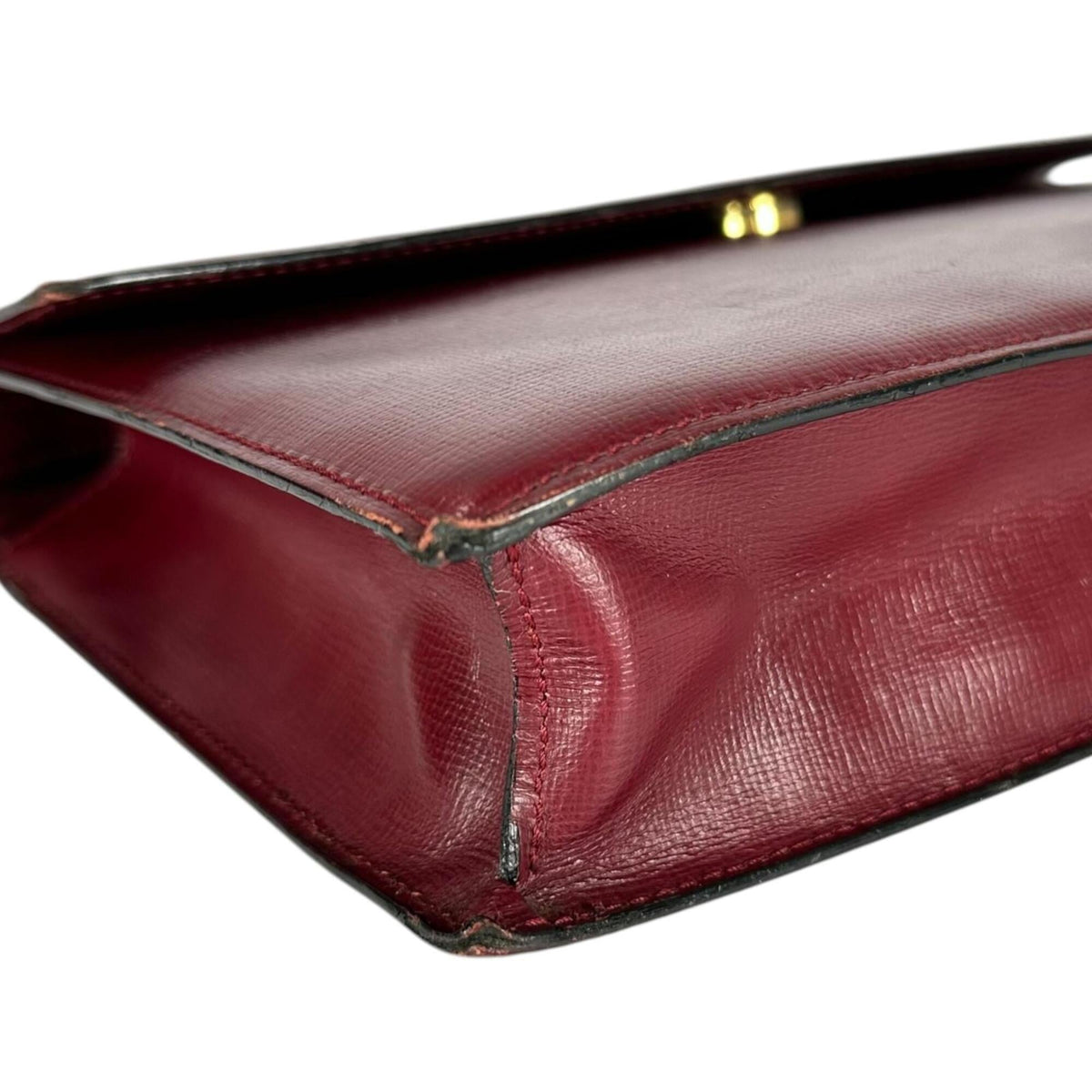 Cartier Bordeaux Leather Clutch Bag (Pre-Owned)