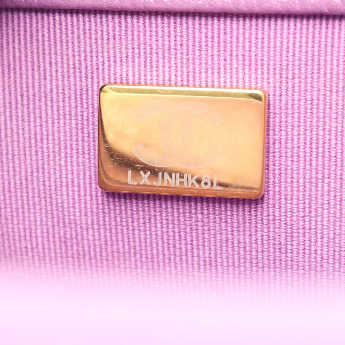 Chanel Purple Leather Handbag Shoulder Bag (Pre-Owned)