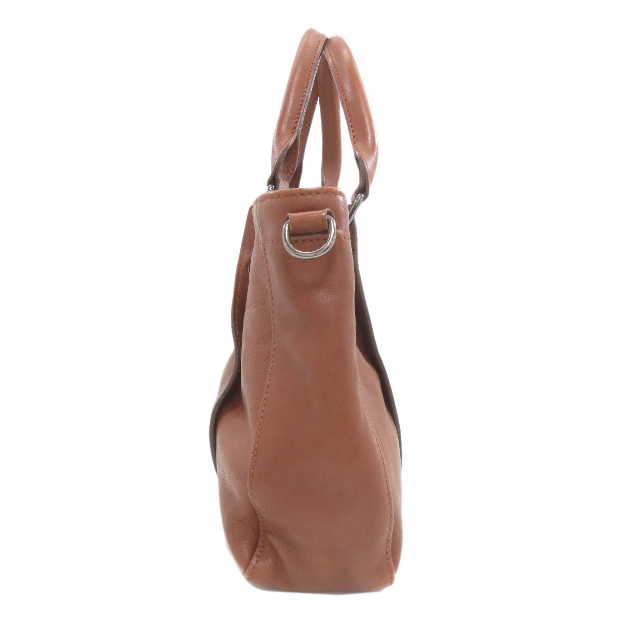 Longchamp Brown Leather Handbag (Pre-Owned)
