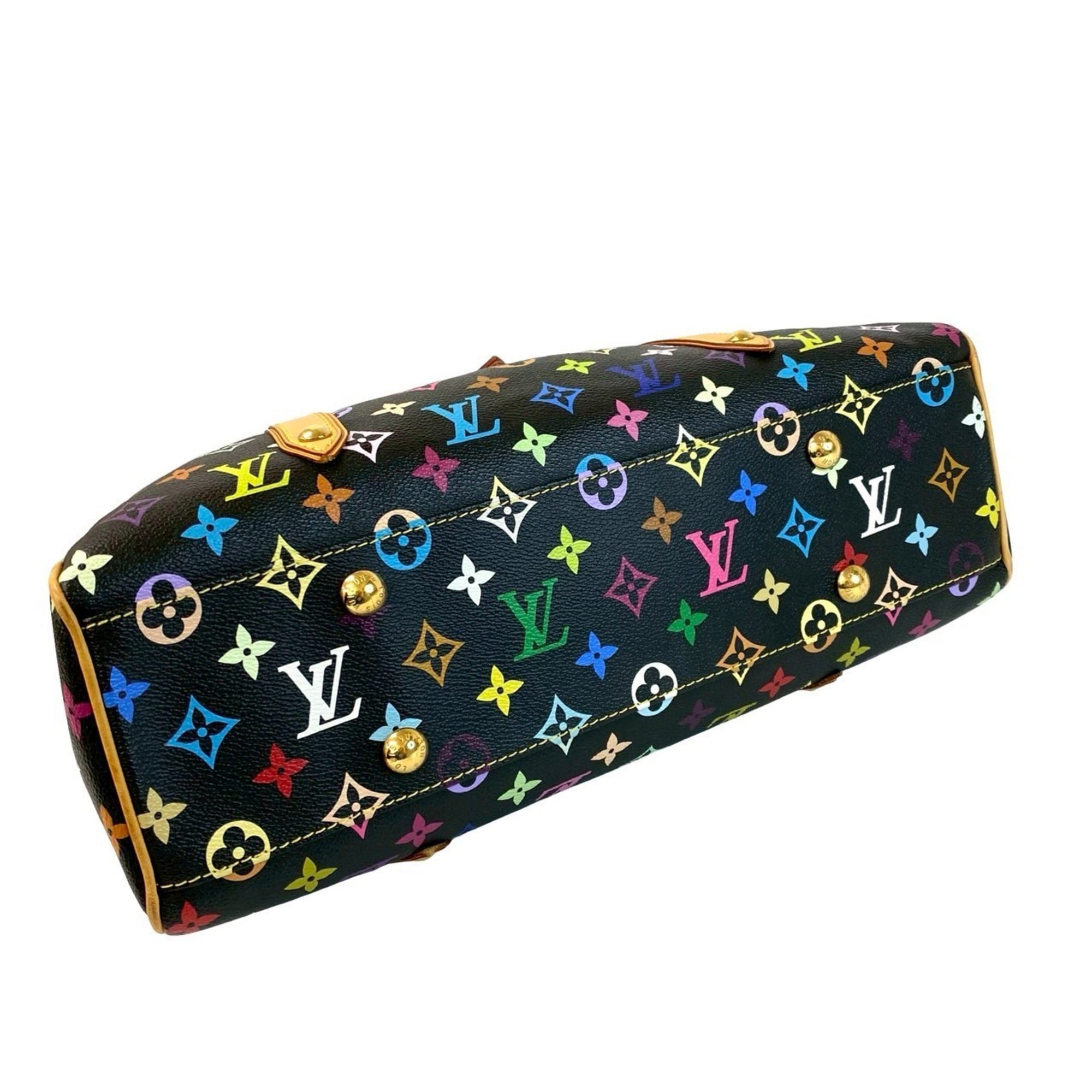Louis Vuitton Black Multi-Color Leather Pvc Shoulder Bag Tote Bag (Pre-Owned)