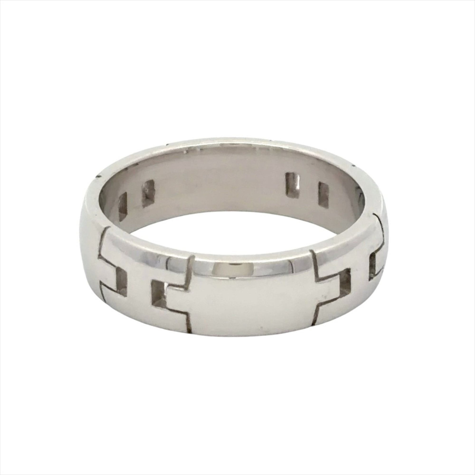 Hermes White Gold White Gold (18K) Band Ring (Pre-Owned)