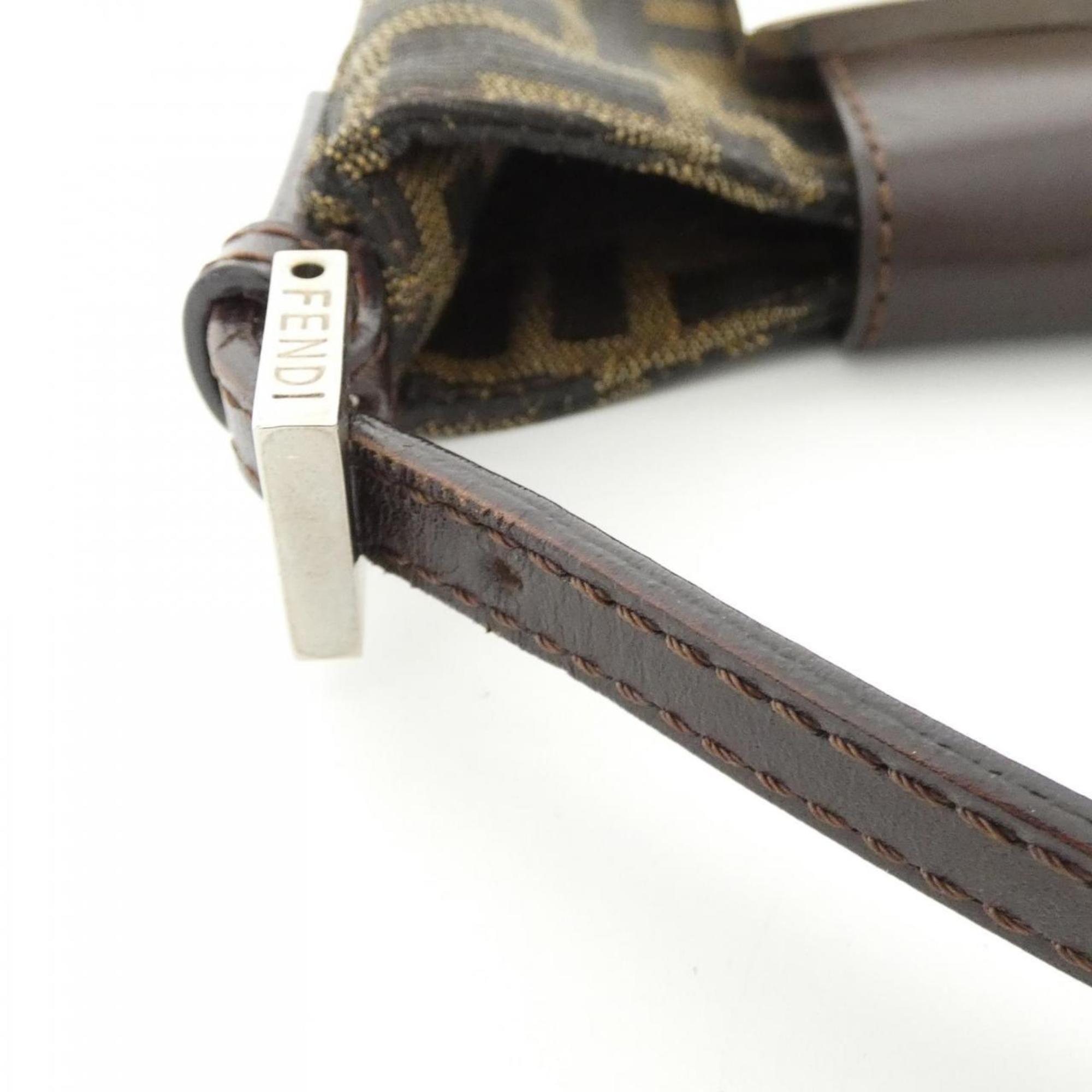 Fendi Silver Canvas Handbag (Pre-Owned)
