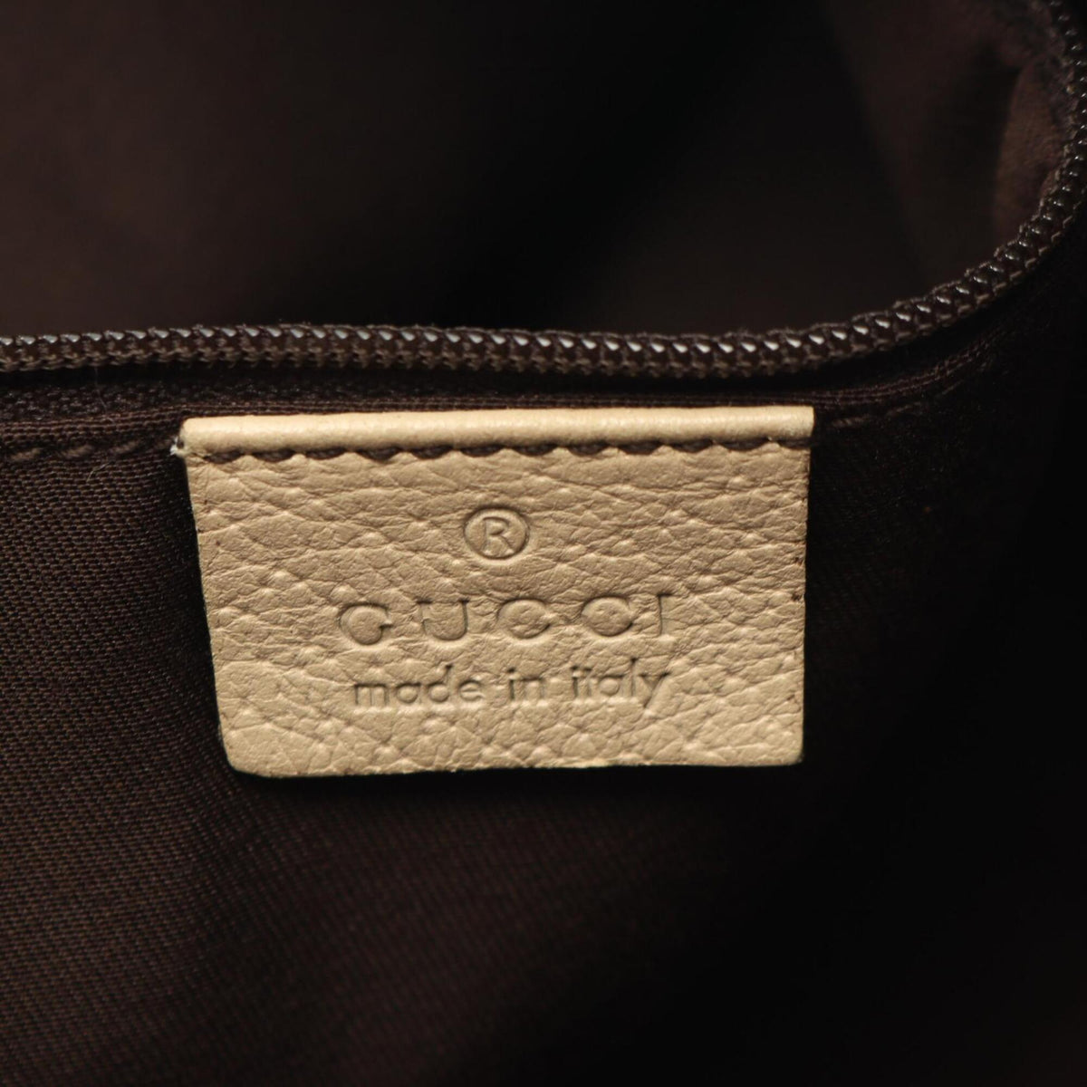 Gucci Beige Ivory Canvas Leather Handbag Tote Bag (Pre-Owned)