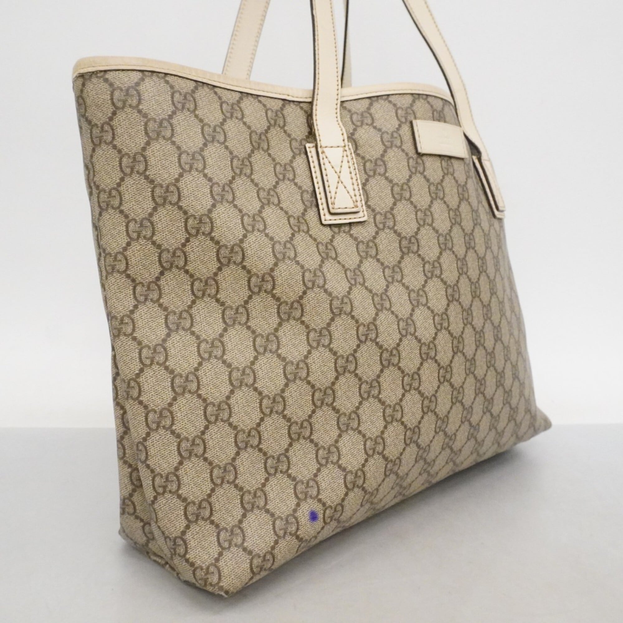 Gucci Brown White Pvc Tote Bag (Pre-Owned)