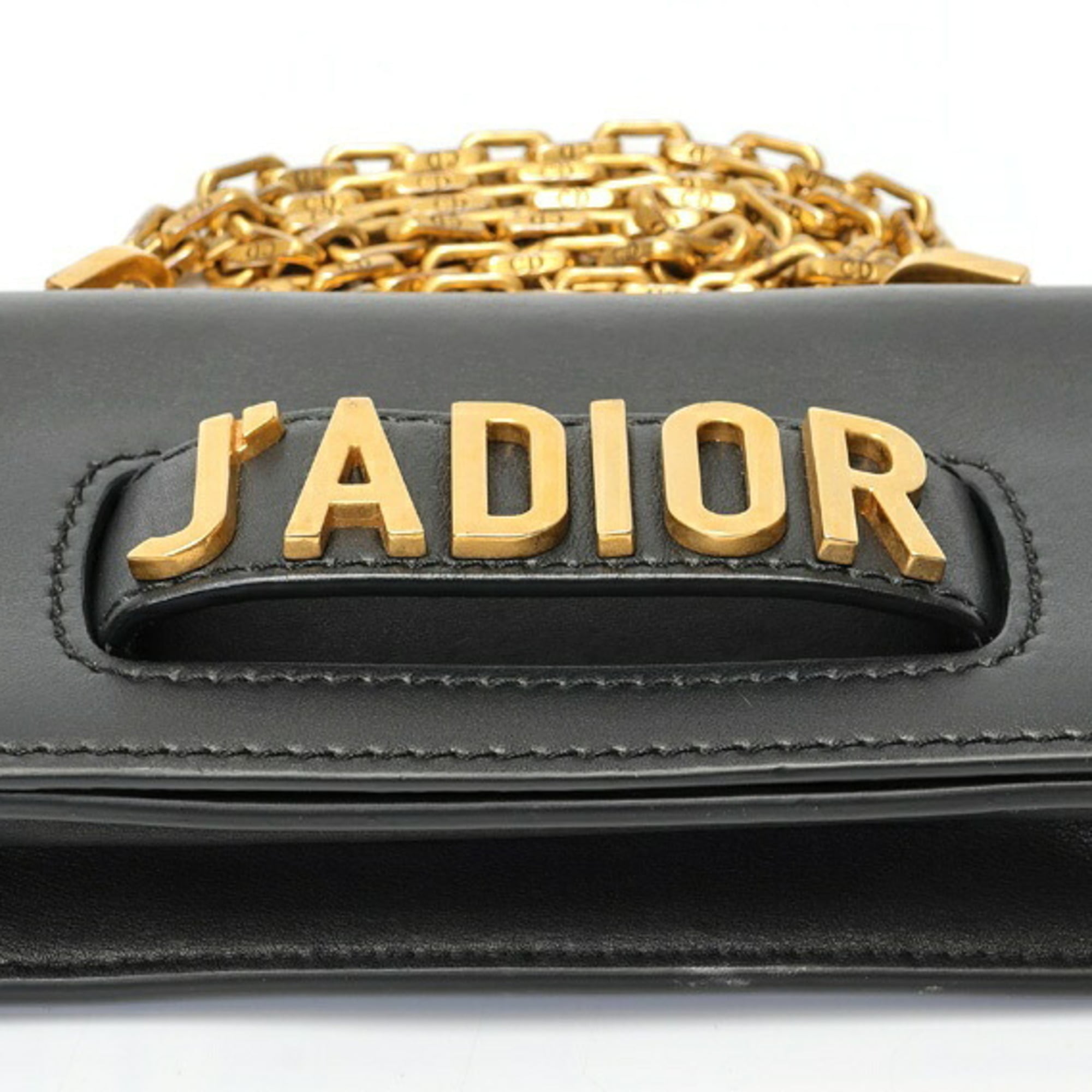 Christian Dior Black Leather Shoulder Bag (Pre-Owned)