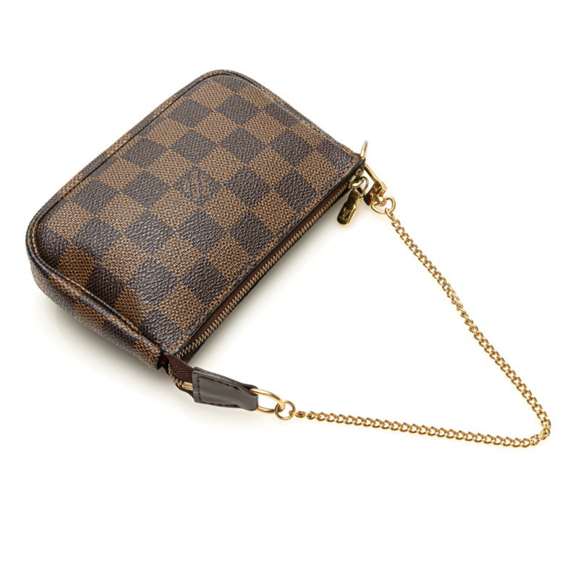 Louis Vuitton Damier Brown Pvc Leather Handbag Pochette (Pre-Owned)