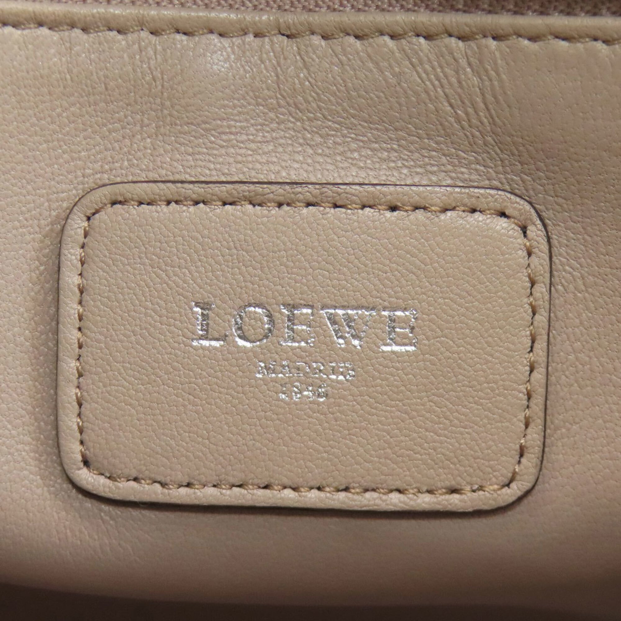 Loewe Grayish Leather Handbag (Pre-Owned)