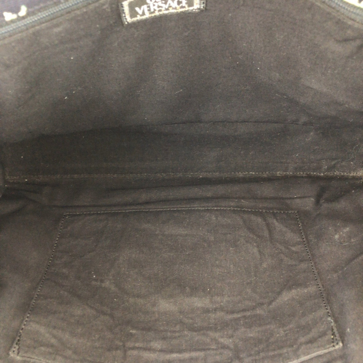 Versace Multi-Color Canvas Shoulder Bag Tote Bag (Pre-Owned)