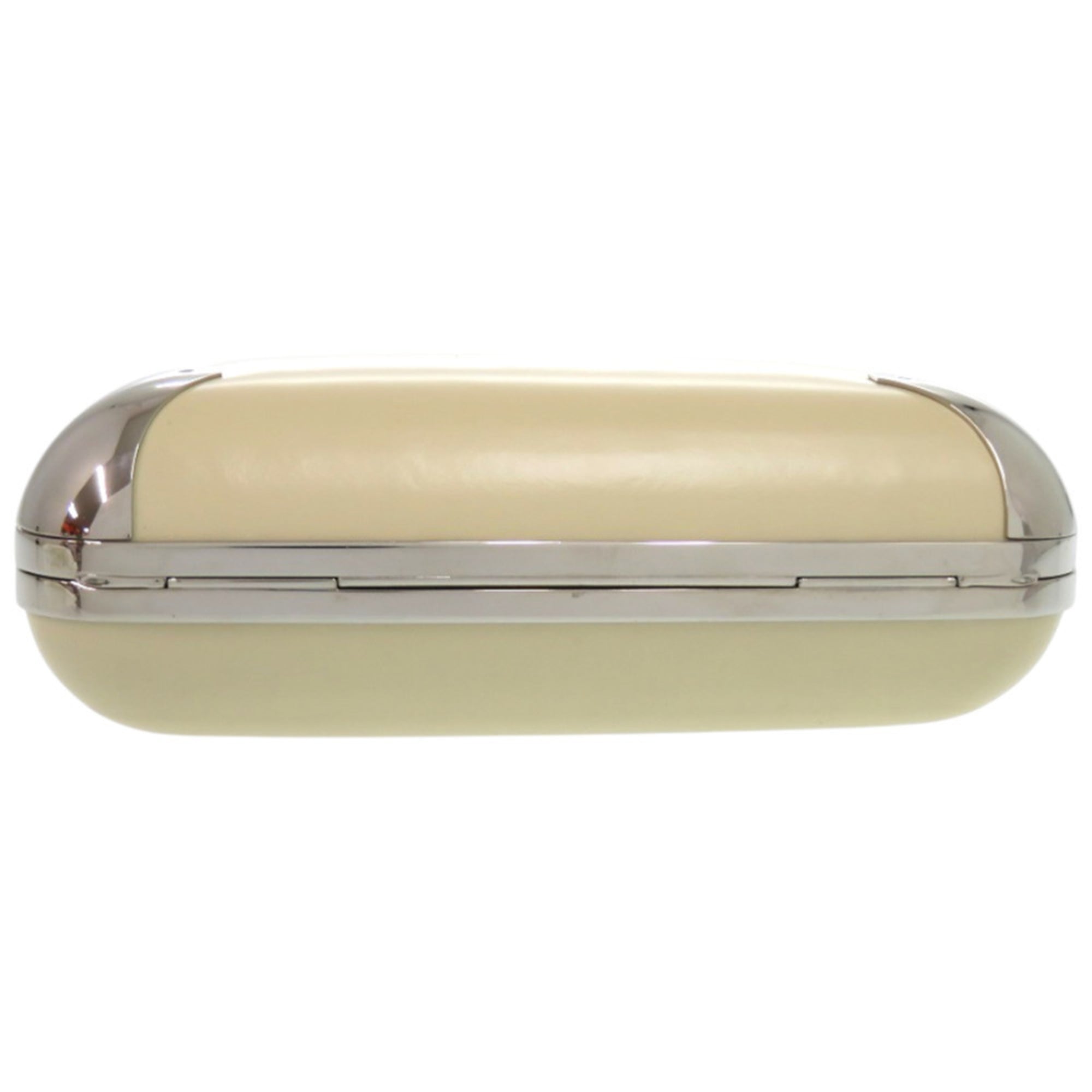 Balenciaga Ivory White Leather Metal Shoulder Bag (Pre-Owned)