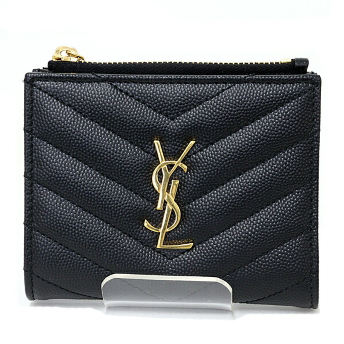 Saint Laurent Black Leather Wallet (Bi-Fold) (Pre-Owned)