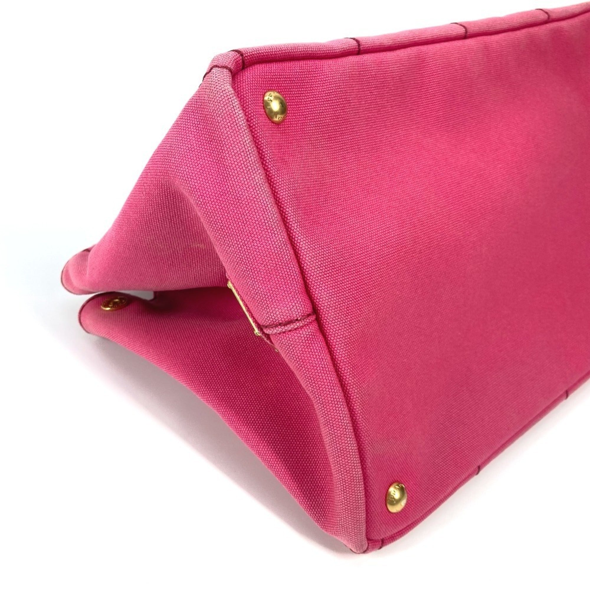 Prada Pink Canvas Handbag Tote Bag (Pre-Owned)