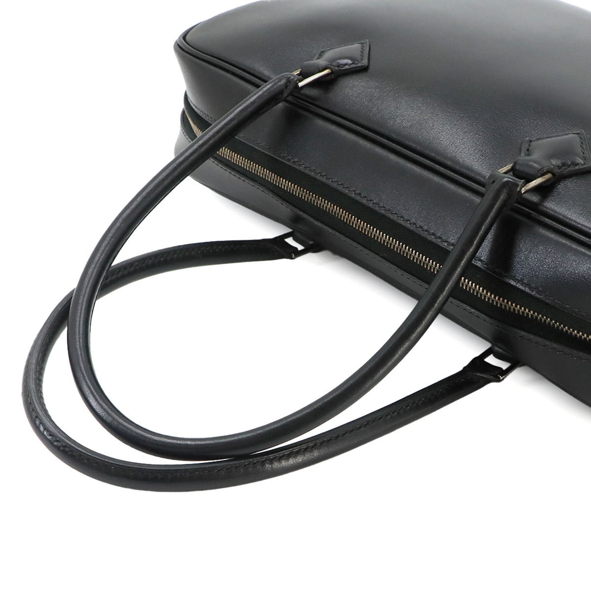 Hermes Black Box Calf Leather Handbag (Pre-Owned)