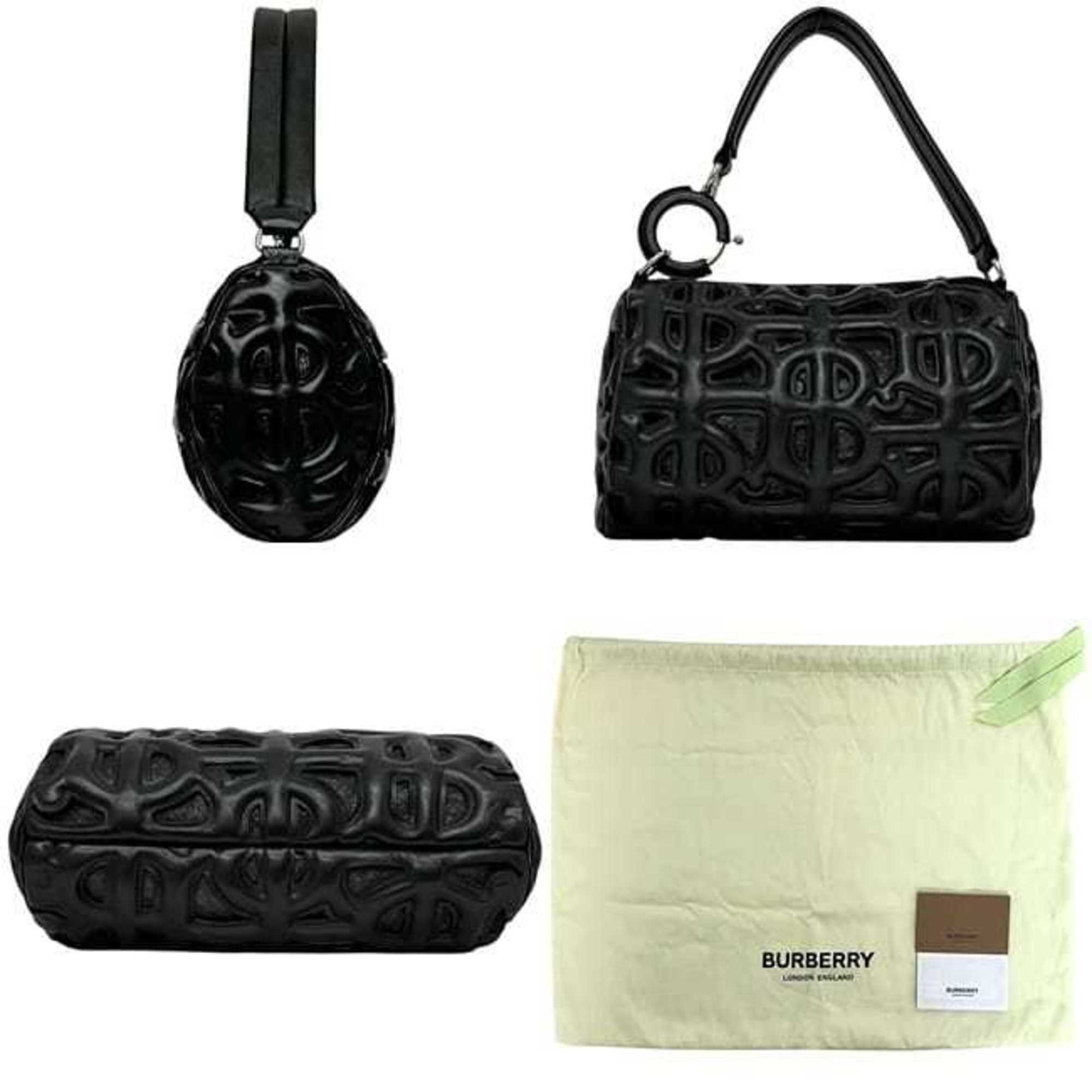 Burberry Black Leather Shoulder Bag (Pre-Owned)