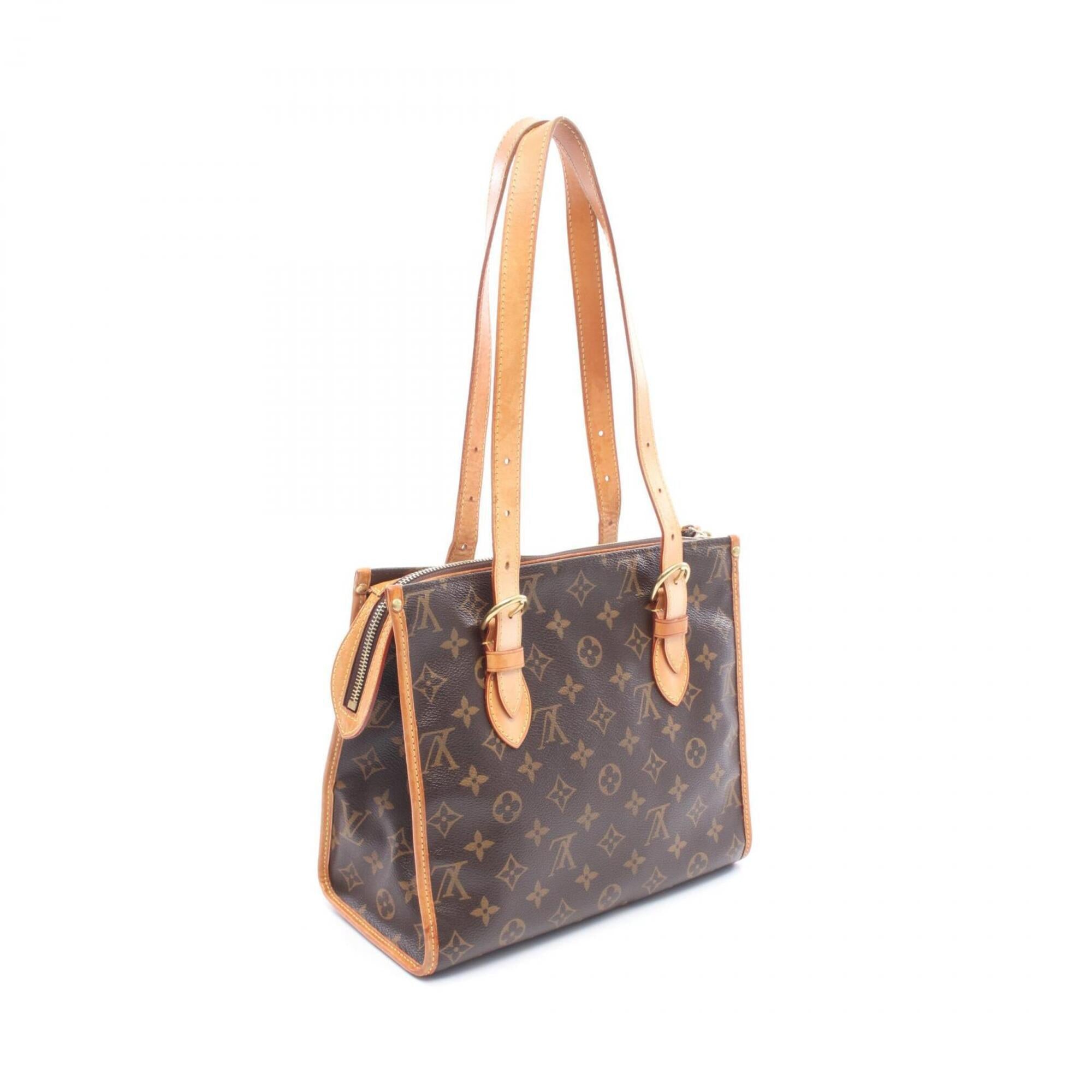Louis Vuitton Brown Pvc Coated Canvas Leather Handbag Tote Bag (Pre-Owned)