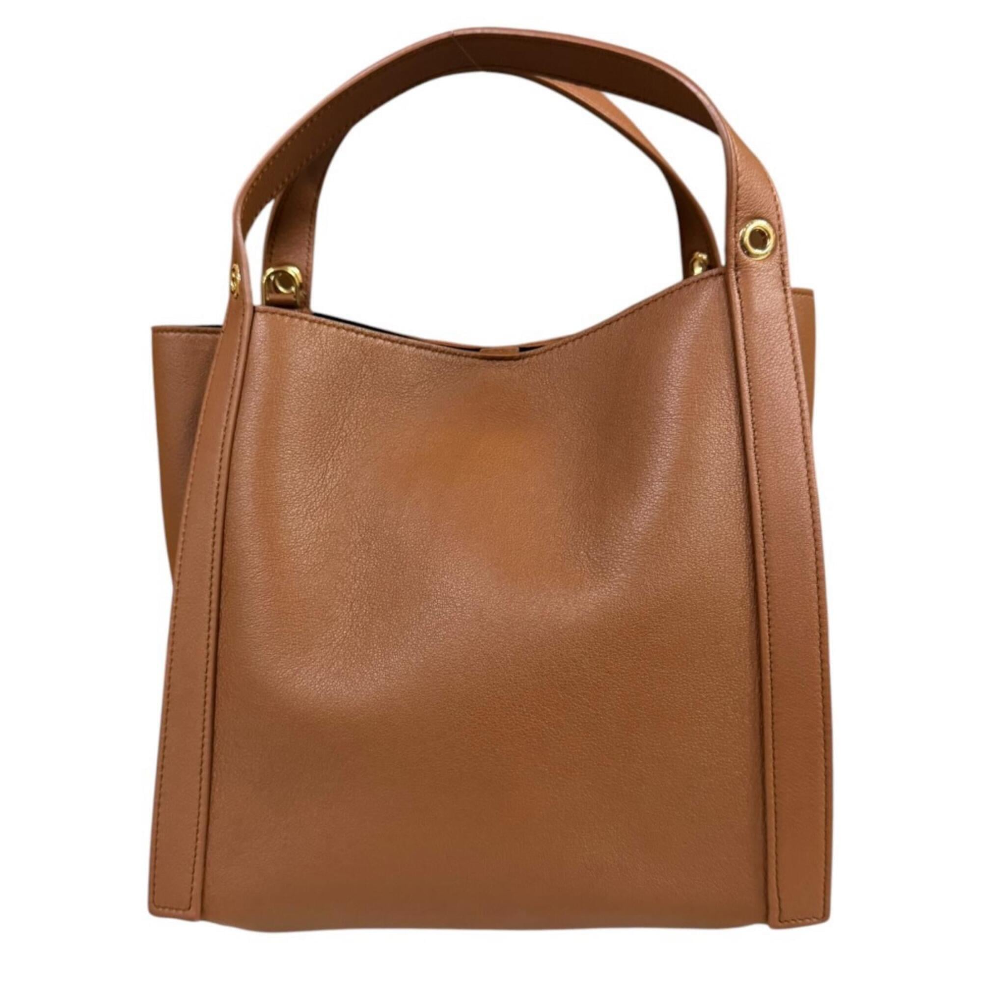 Celine Brown Camel Leather Shoulder Bag (Pre-Owned)