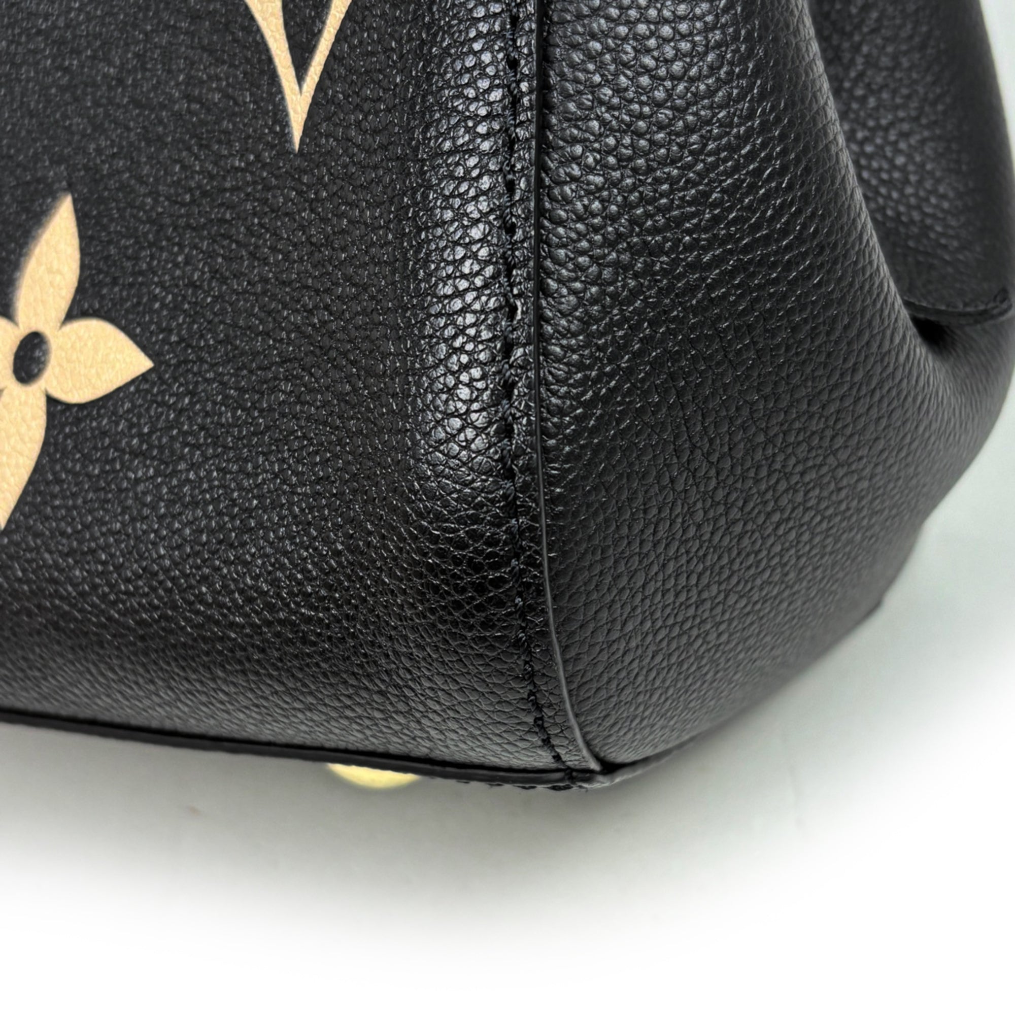 Louis Vuitton Beige Black Monogram Empreinte Handbag (Pre-Owned)