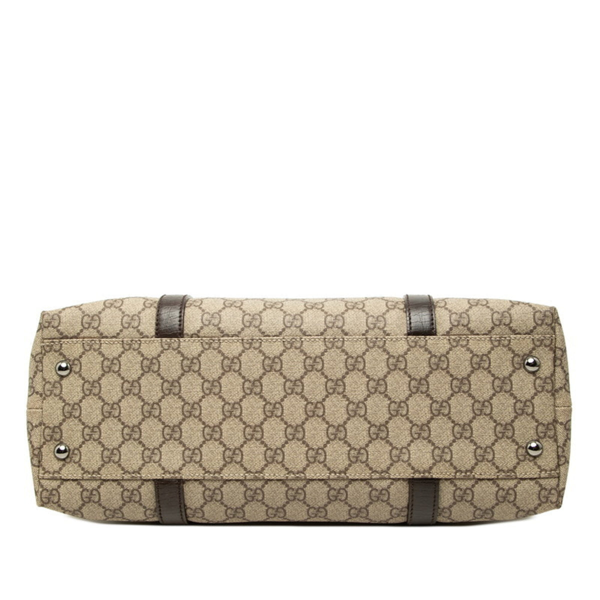 Gucci Beige Brown Pvc Leather Shoulder Bag Tote Bag (Pre-Owned)