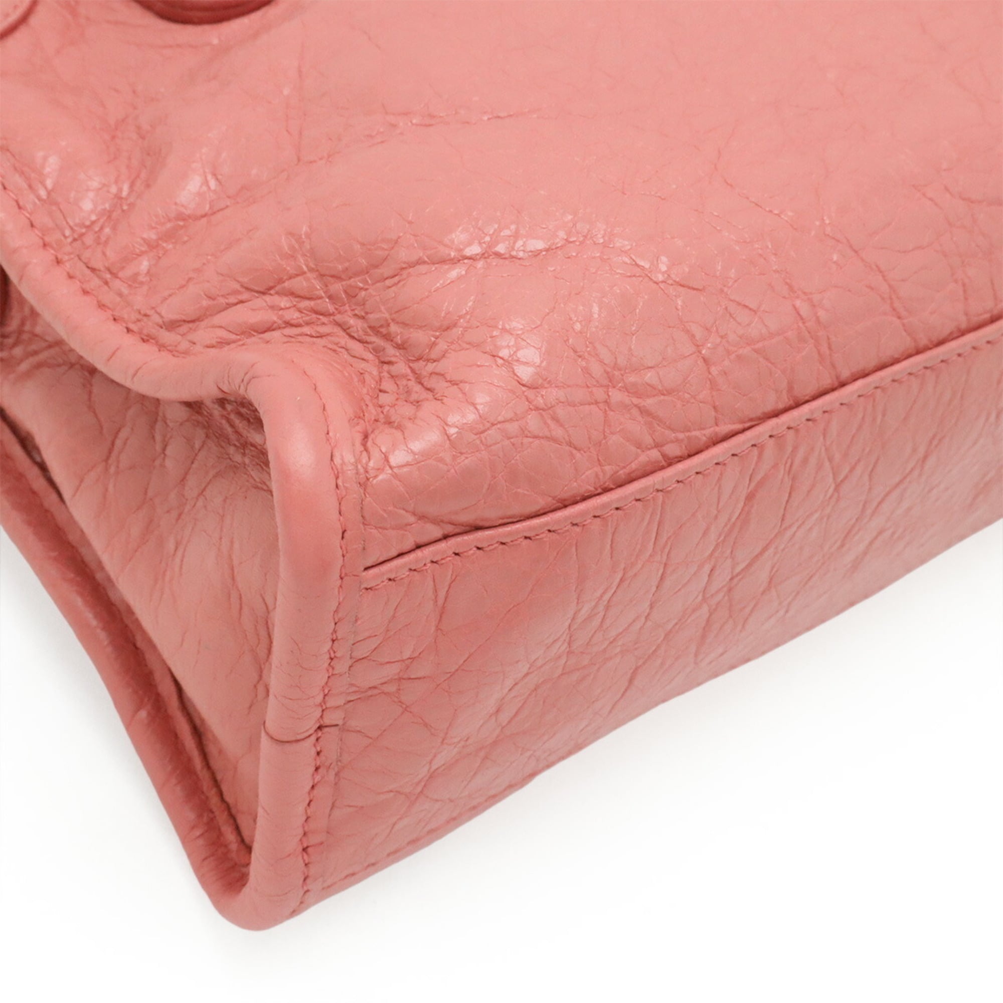 Balenciaga Pink Leather Handbag Shoulder Bag (Pre-Owned)