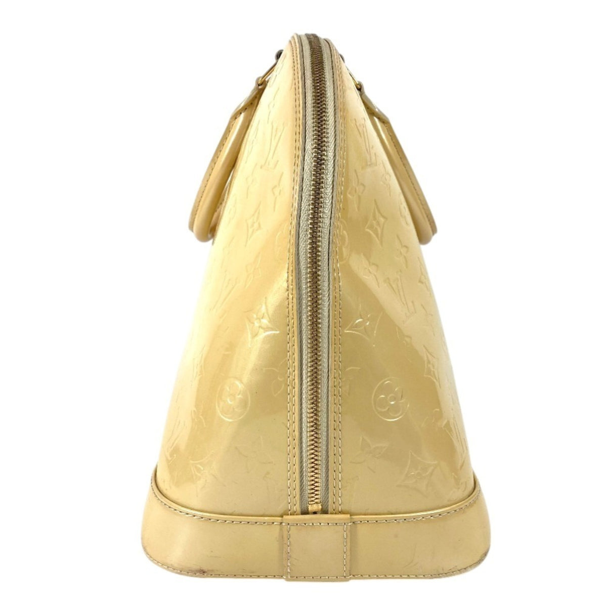 Louis Vuitton Beige Blanc Corail Galle Monogram Vernis Handbag Tote Bag (Pre-Owned)