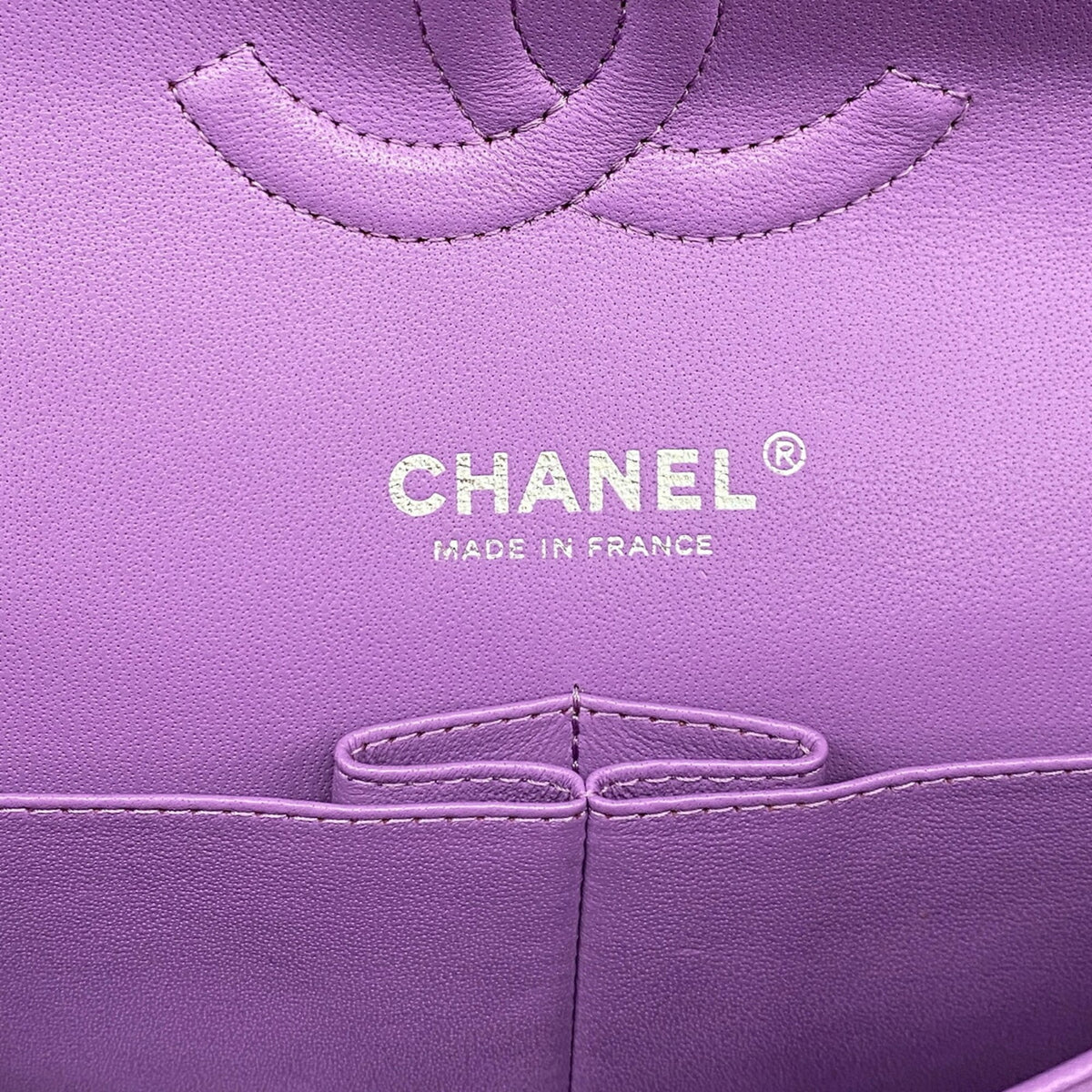 Chanel Purple Leather Shoulder Bag (Pre-Owned)