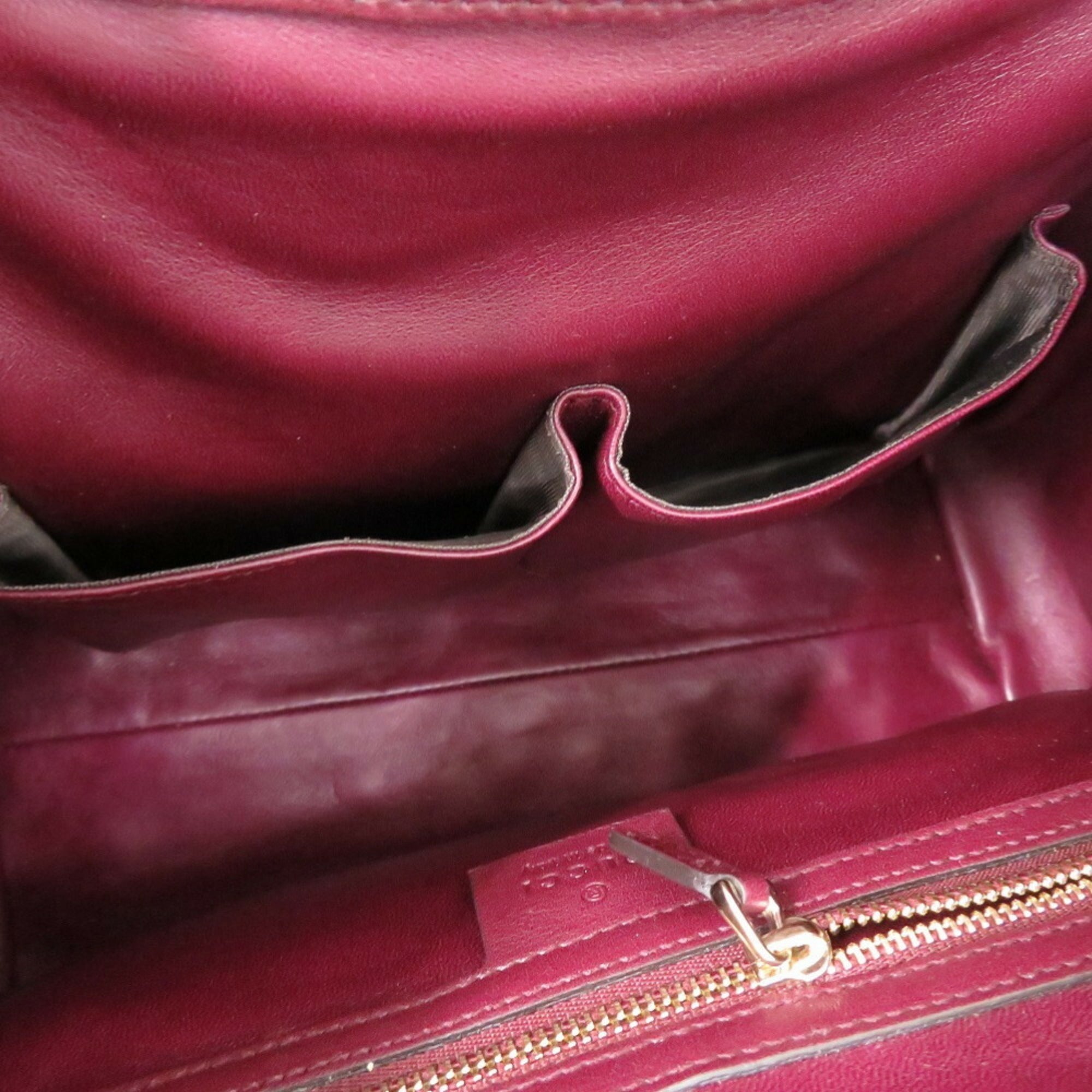 Gucci Purple Leather Tote Bag (Pre-Owned)