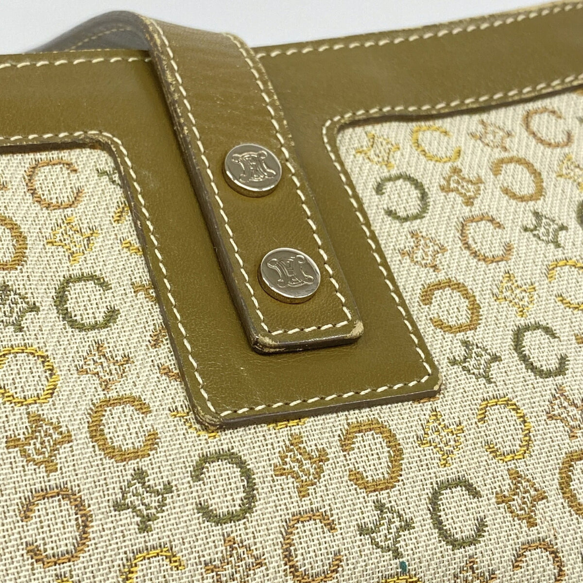 Celine Khaki Canvas Tote Bag (Pre-Owned)