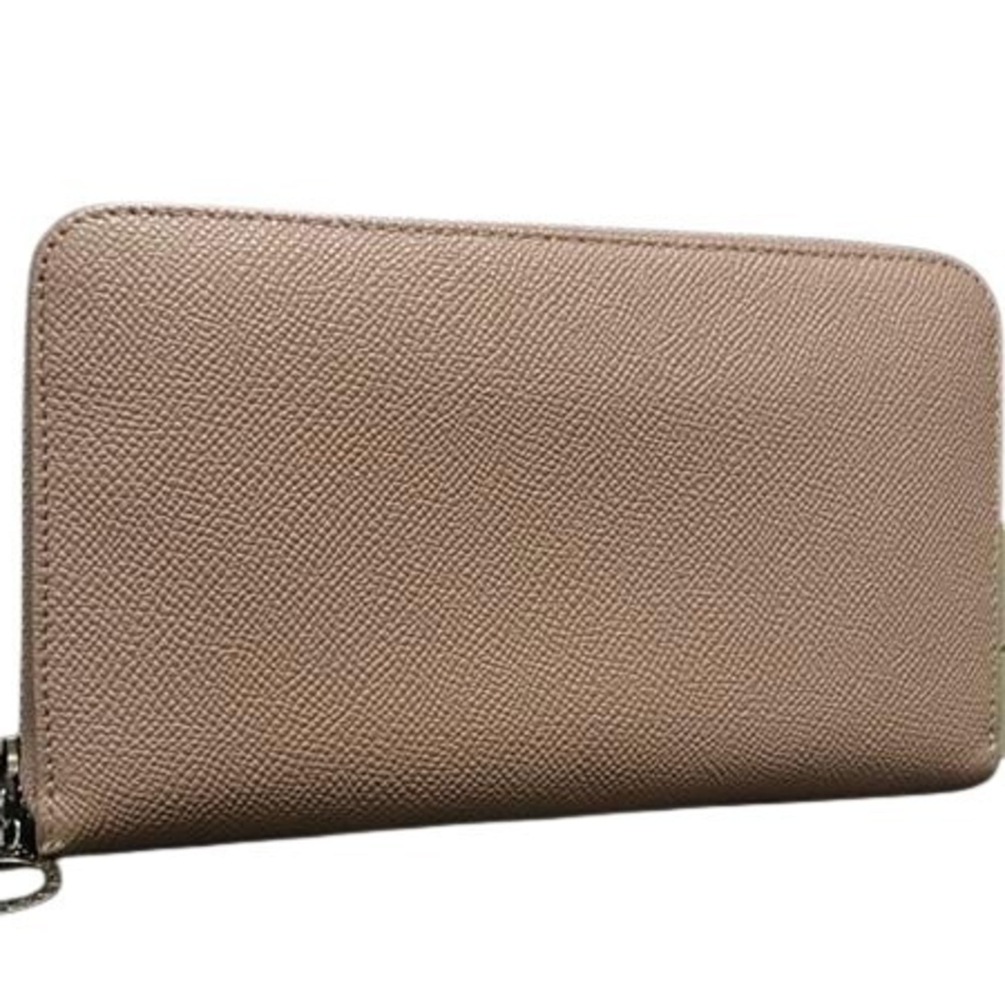 Bvlgari Pink Leather Long Wallet (Bi-Fold) (Pre-Owned)