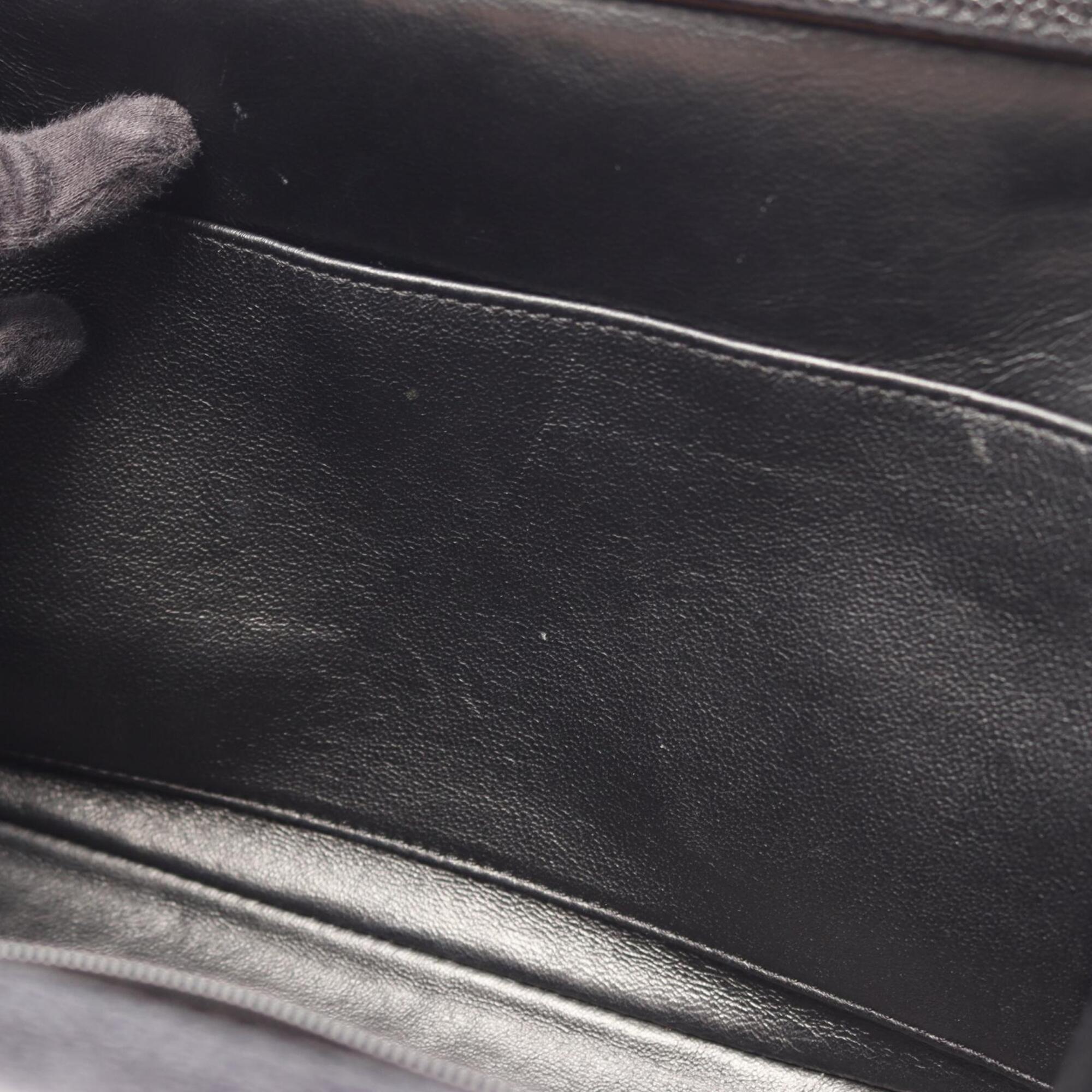 Chanel Black Brown Grained Calfskin Handbag Tote Bag (Pre-Owned)
