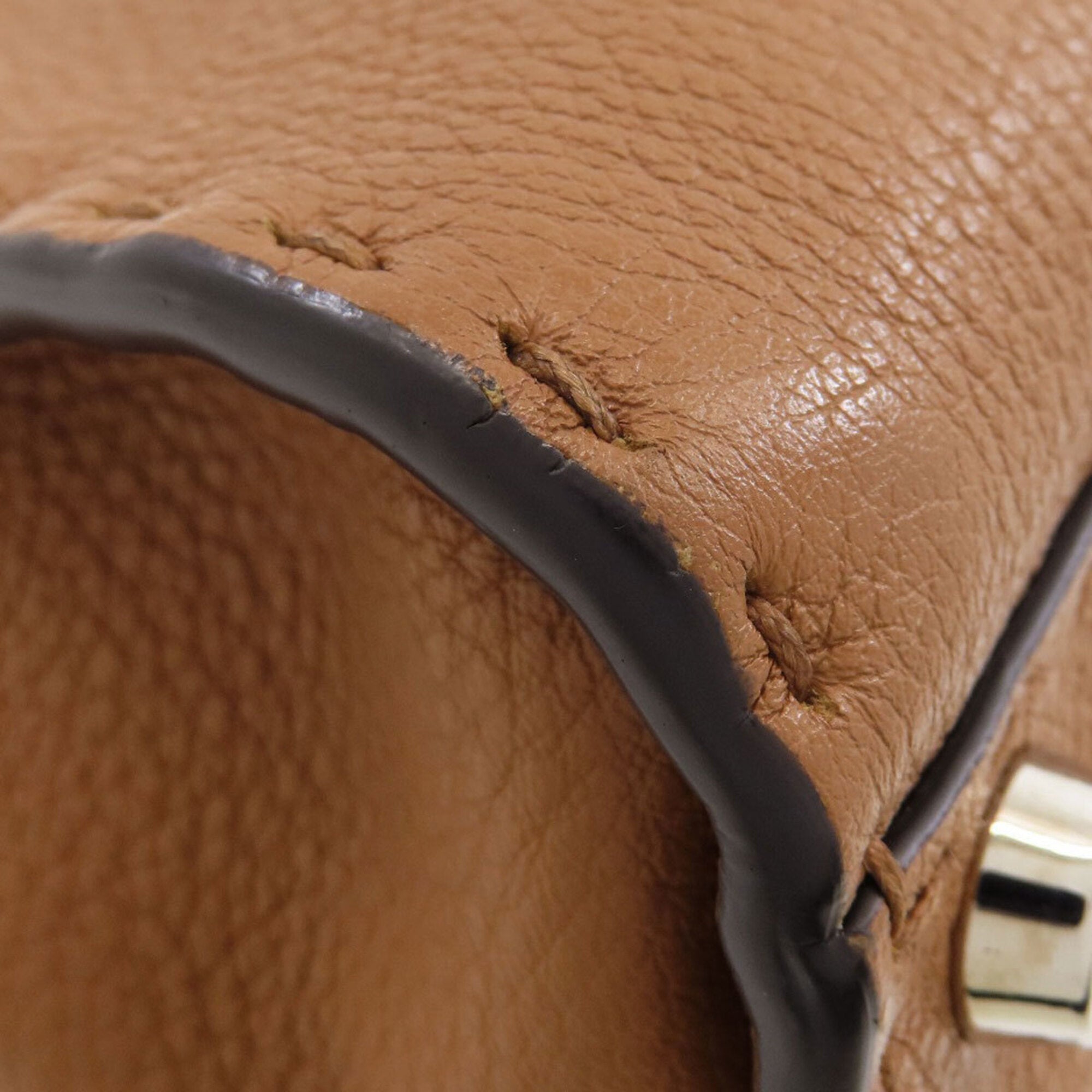 Fendi Peekaboo Brown Leather Handbag (Pre-Owned)