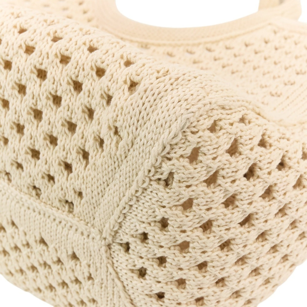 Miu Miu Ivory Mesh Handbag Pouch Tote Bag (Pre-Owned)