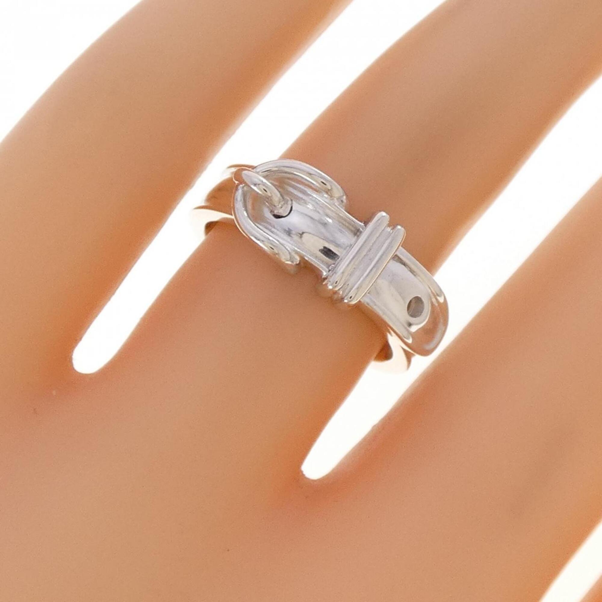 Hermes Silver 925 Band Ring (Pre-Owned)