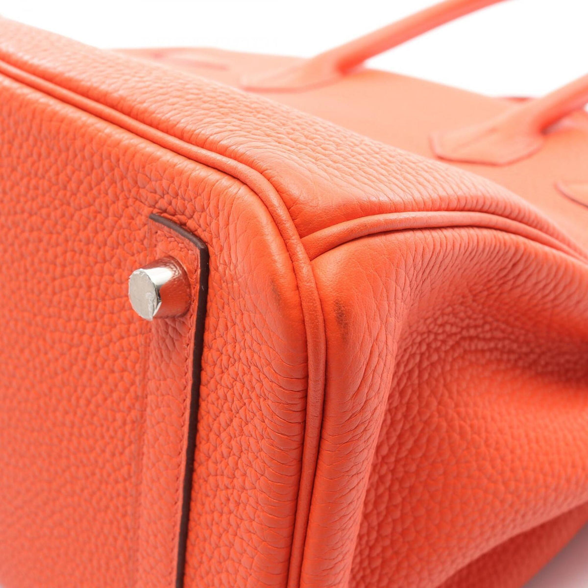 Hermes Orange Togo Leather Leather Handbag (Pre-Owned)