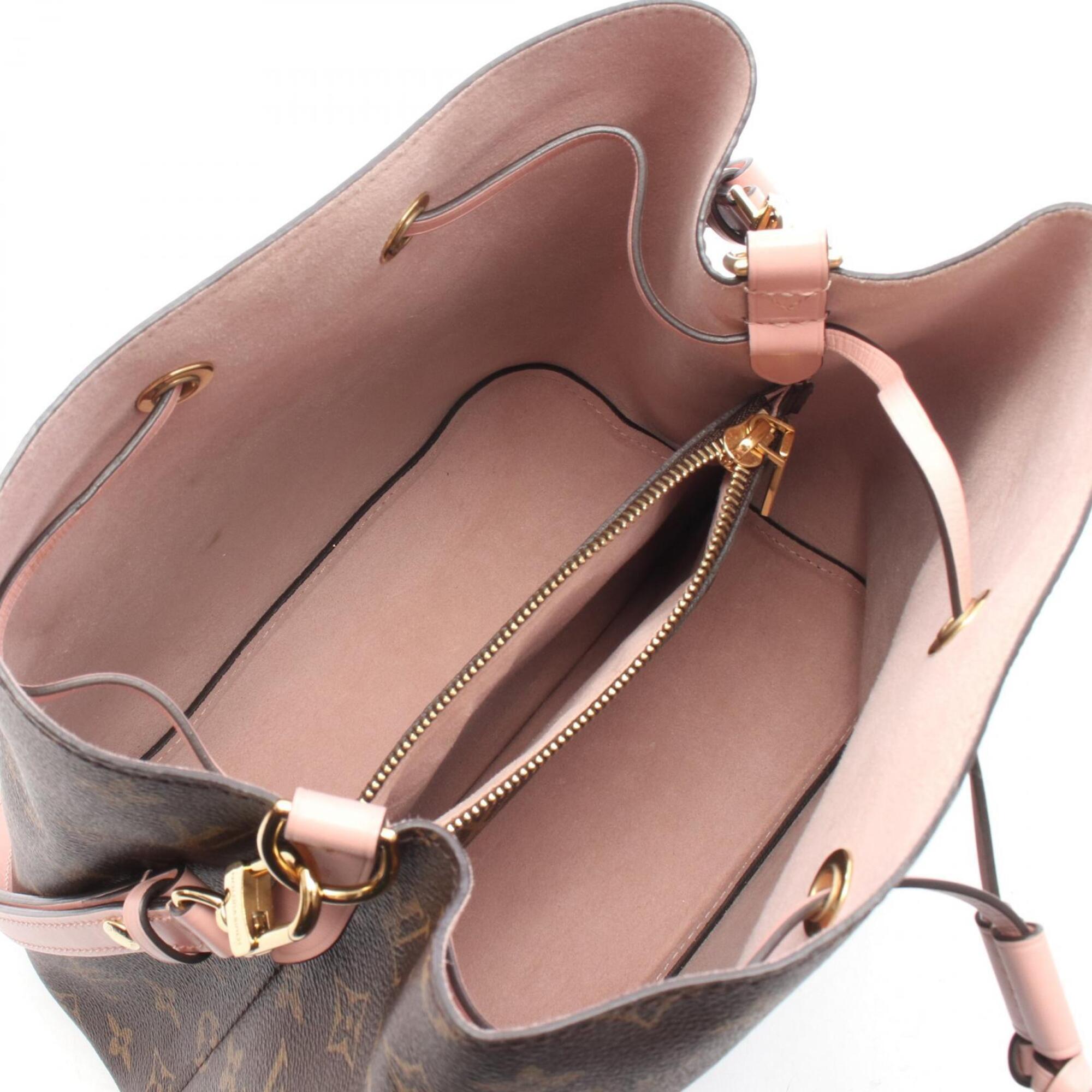 Louis Vuitton Brown Pink Rose Poudre Coated Canvas Leather Handbag Shoulder Bag (Pre-Owned)