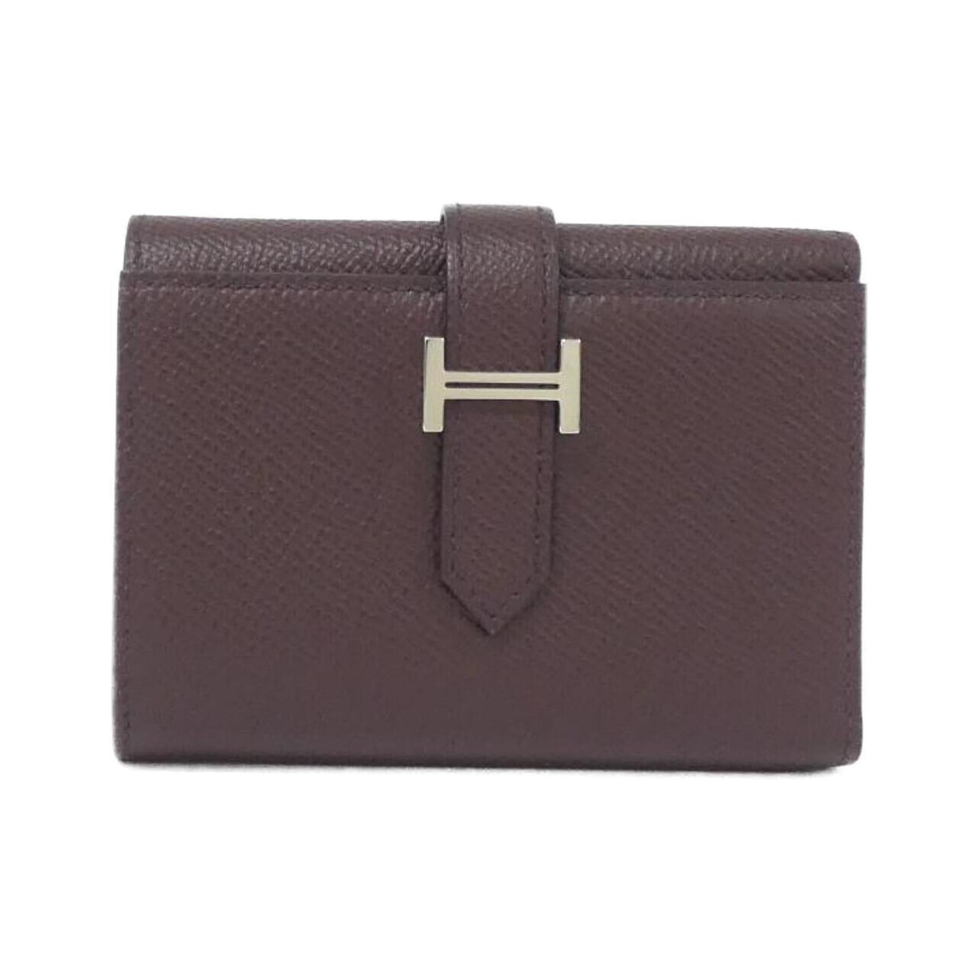 Hermes Beige Bleu Saphir Blue Epsom Leather Wallet (Tri-Fold) (Pre-Owned)