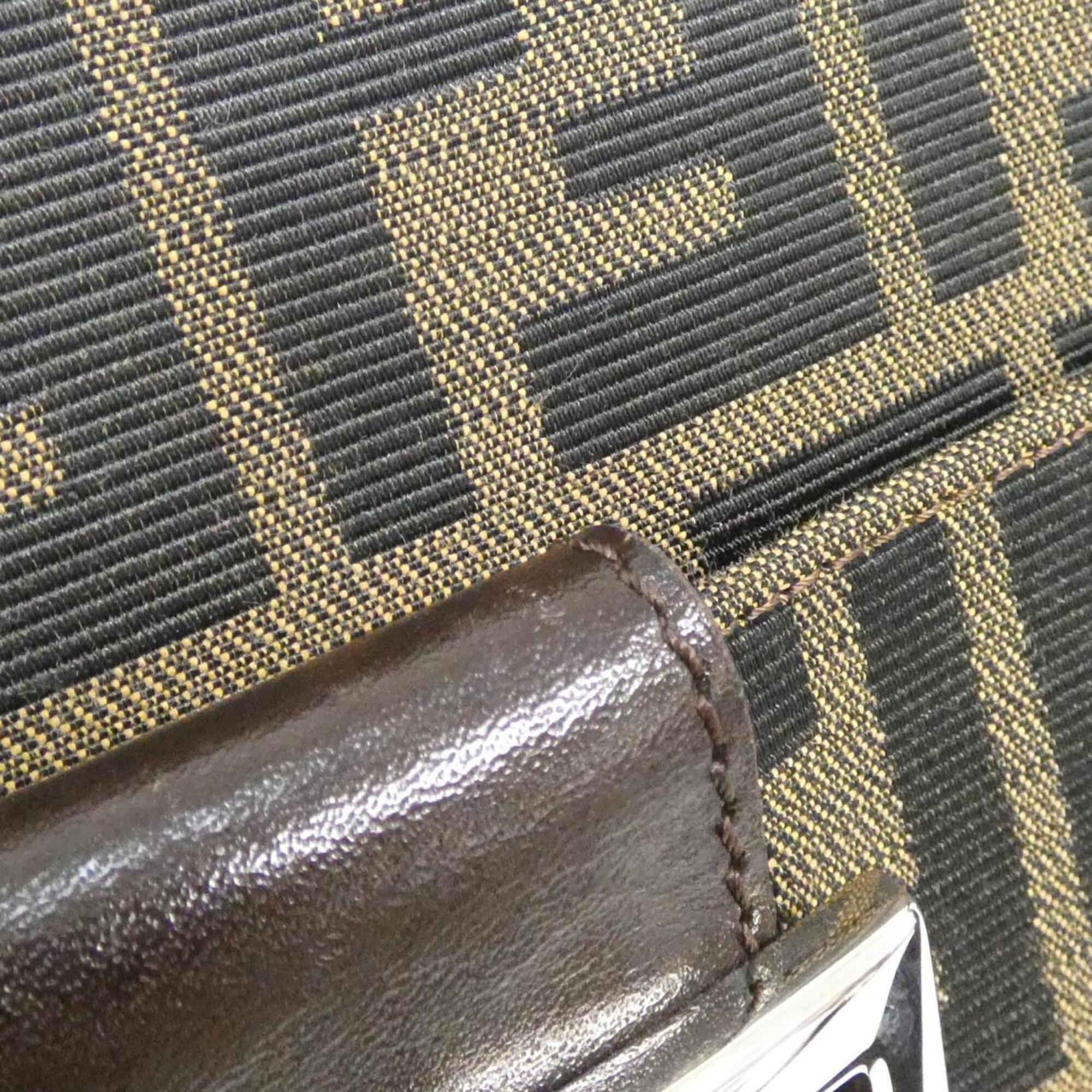Fendi Brown Canvas Shoulder Bag (Pre-Owned)