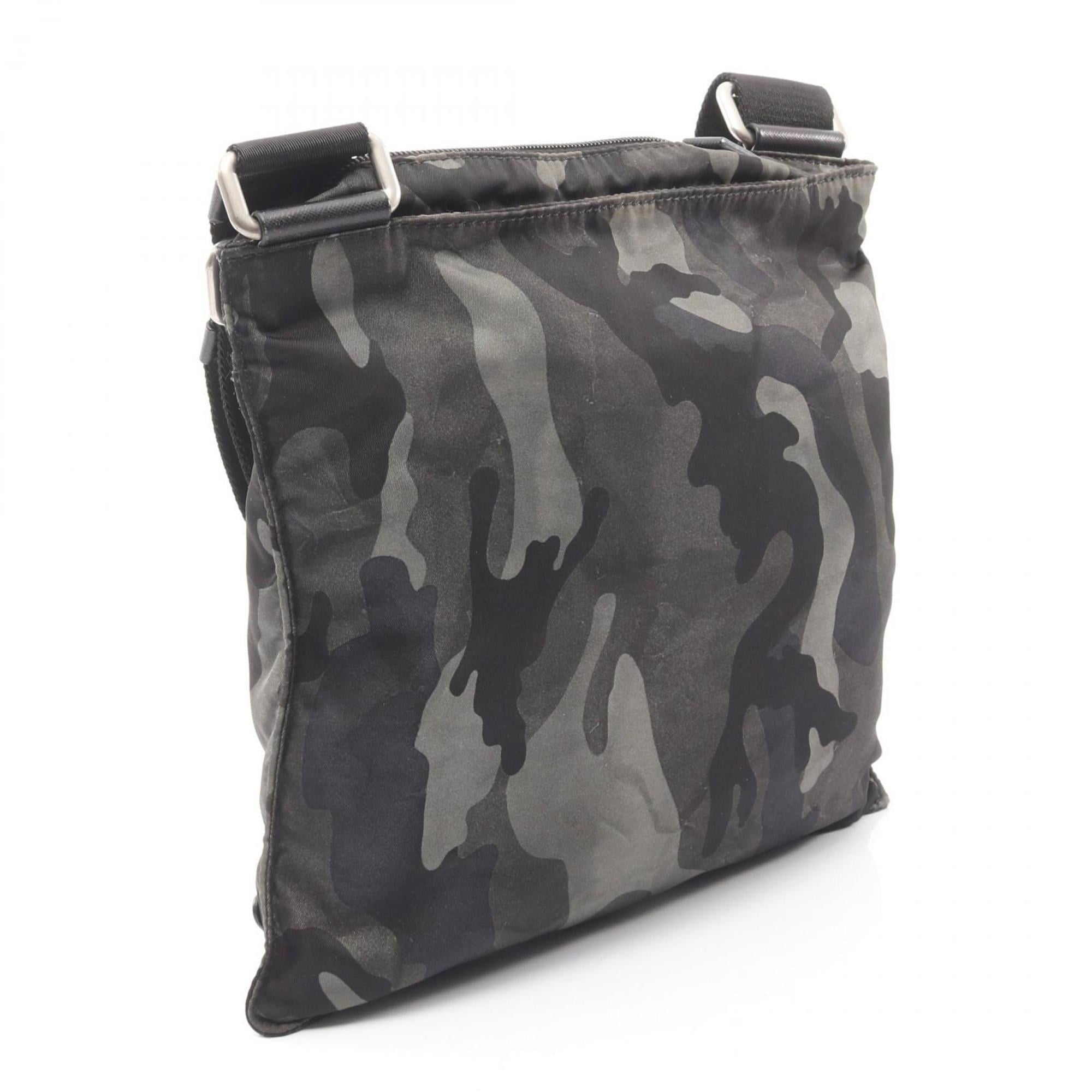 Prada Green Multi-Color Nylon Shoulder Bag (Pre-Owned)