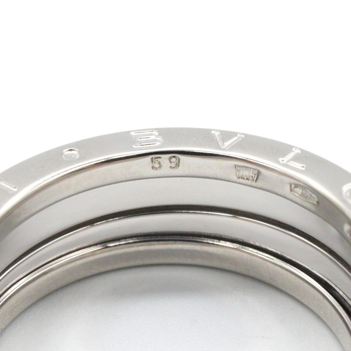 Bvlgari Silver White Gold (18K) Band Ring (Pre-Owned)