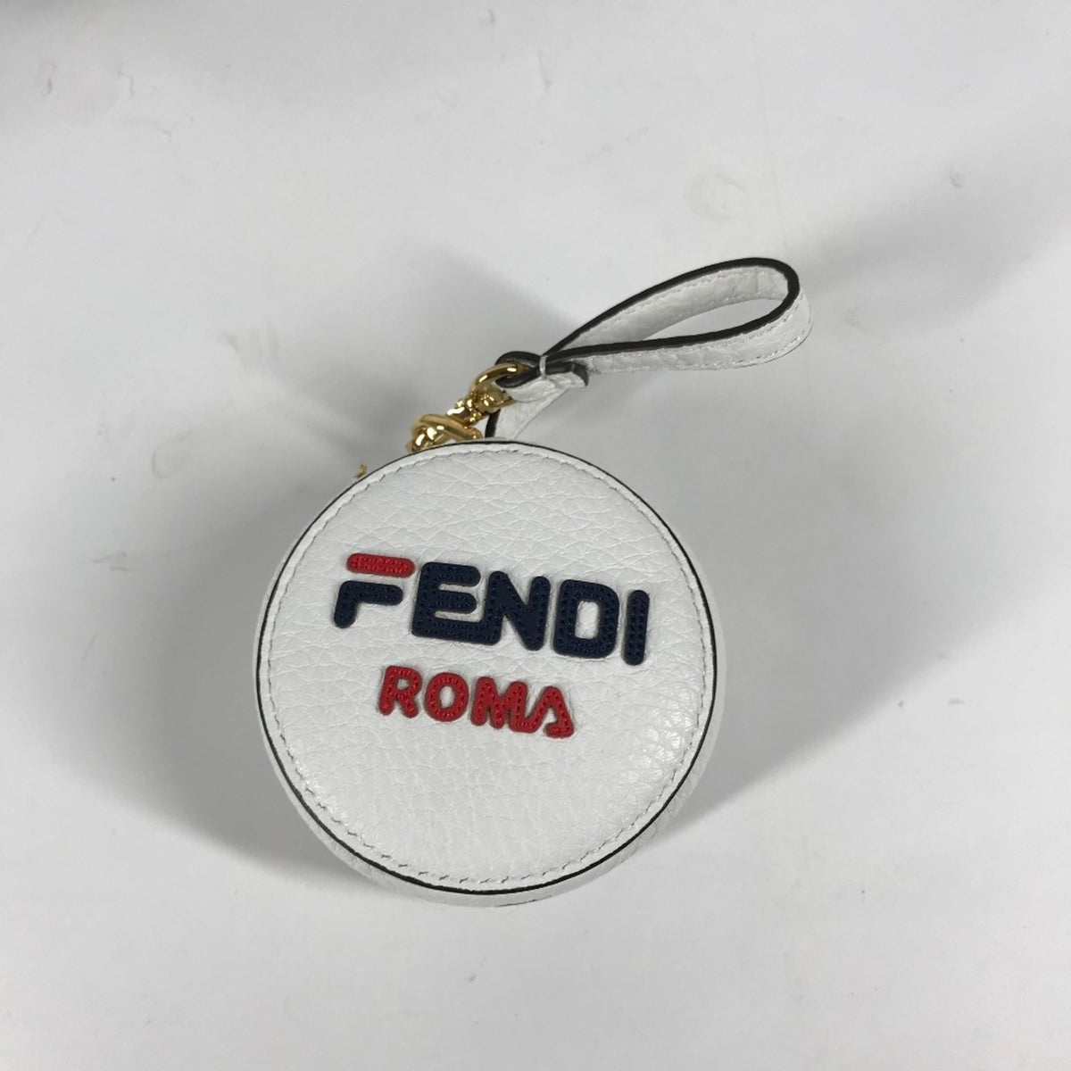 Fendi Navy Red Color White Nylon Backpack (Pre-Owned)