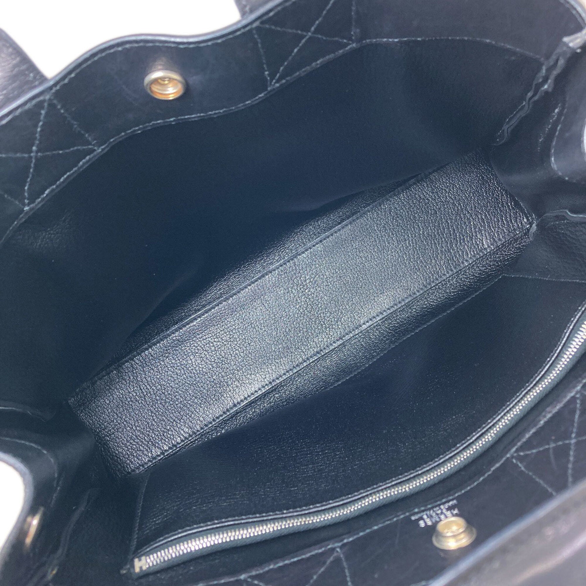 Hermes Black Evercalf Leather Handbag (Pre-Owned)