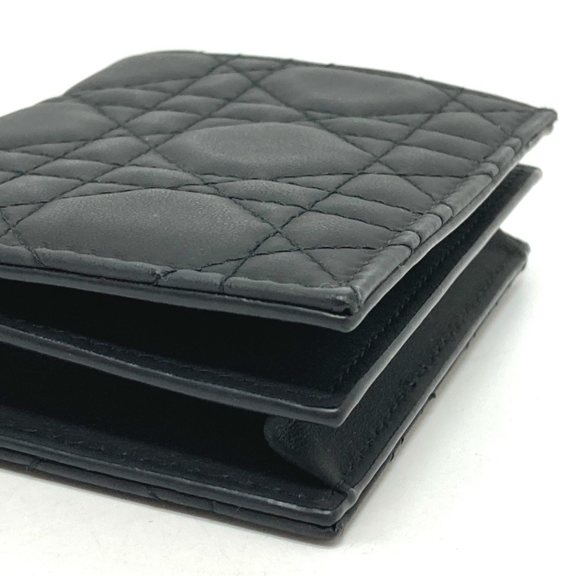 Christian Dior Black Leather Wallet (Bi-Fold) (Pre-Owned)