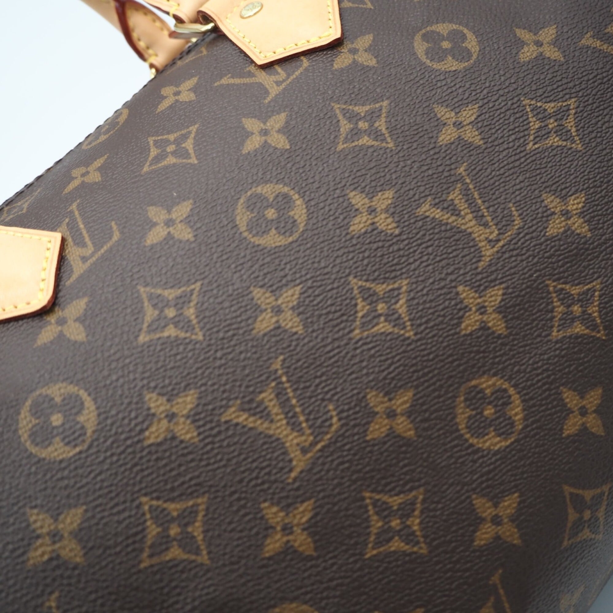 Louis Vuitton Beige Brown Coated Canvas Handbag (Pre-Owned)