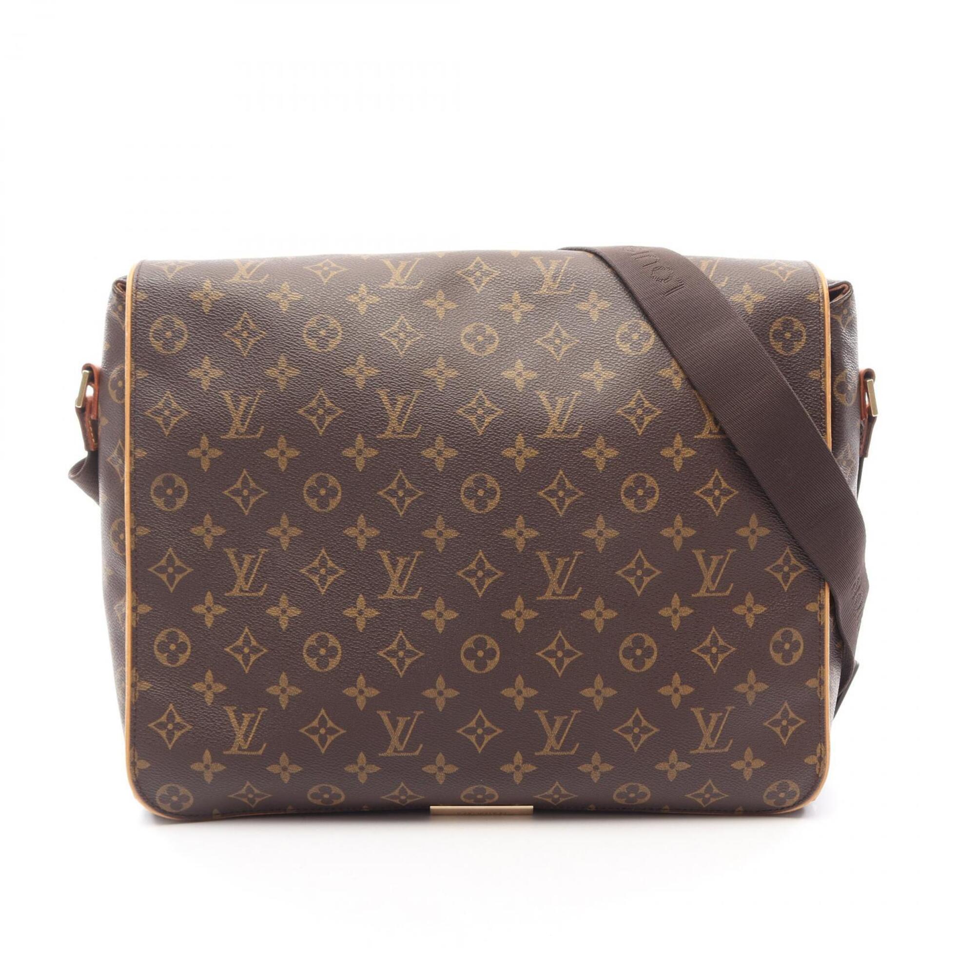 Louis Vuitton Brown Coated Canvas Leather Monogram Handbag Shoulder Bag (Pre-Owned)