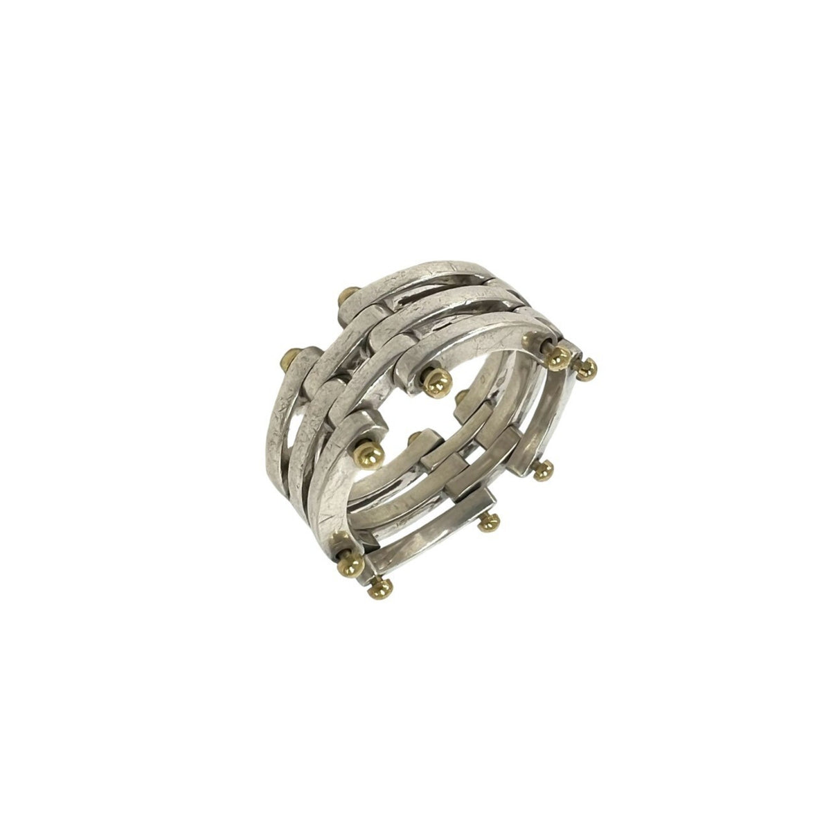 Tiffany Gold Silver Gold (18K) Silver 925 Band Ring (Pre-Owned)