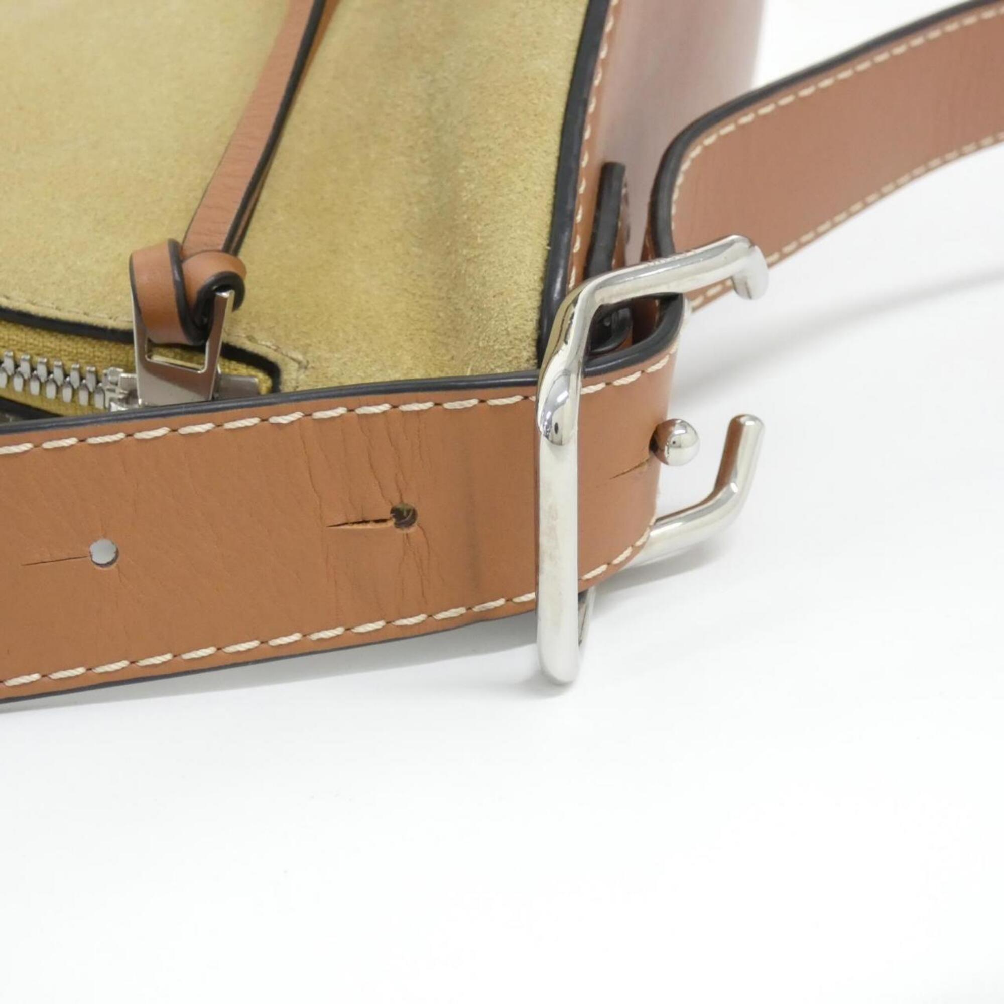 Loewe Beige Suede Shoulder Bag (Pre-Owned)