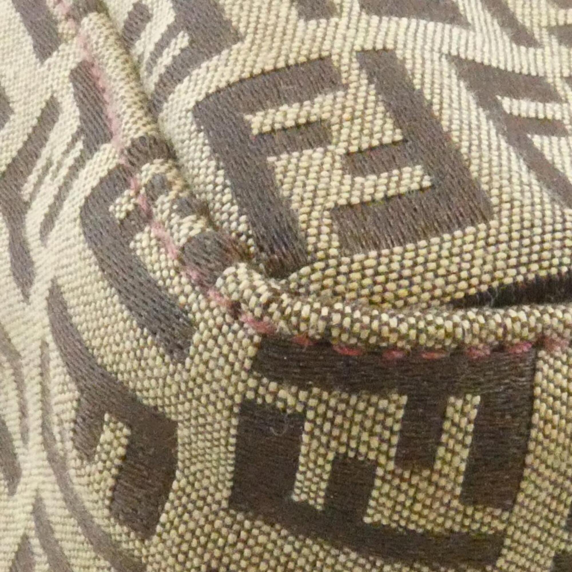 Fendi Beige Pink Canvas Shoulder Bag (Pre-Owned)