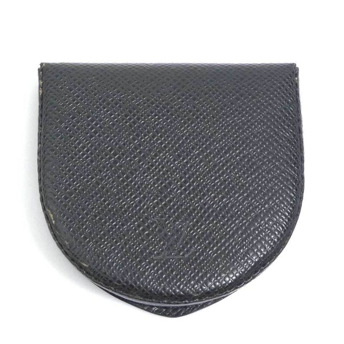Louis Vuitton Black Taiga Leather Coin Purse/Coin Case (Pre-Owned)