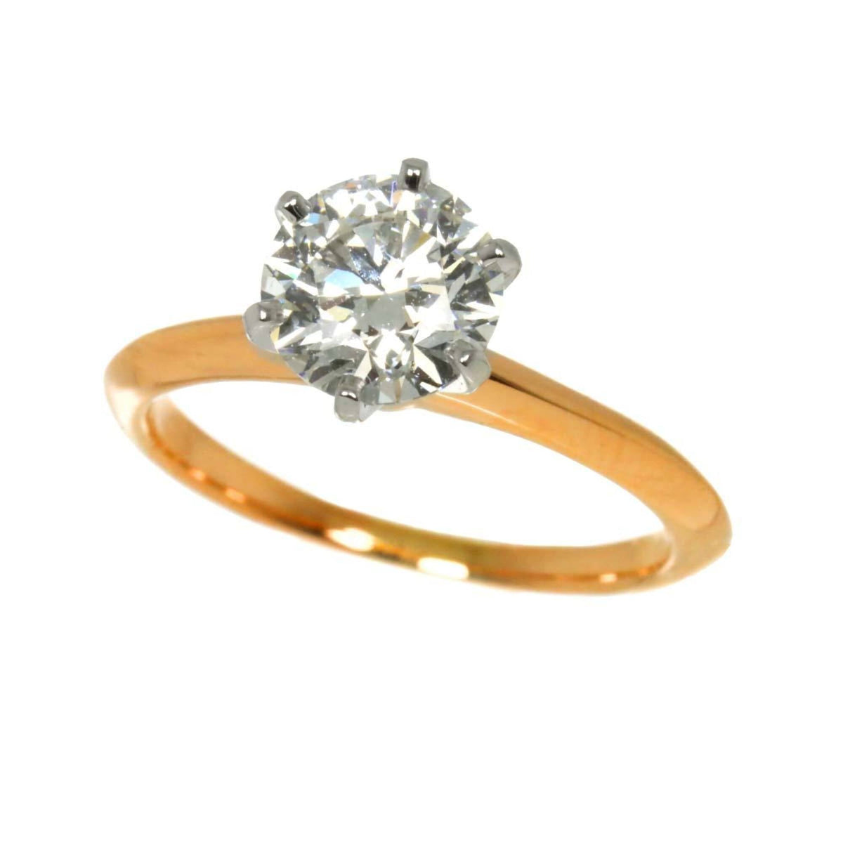 Tiffany Pink Gold (18K) Platinum 950 Band Ring (Pre-Owned)